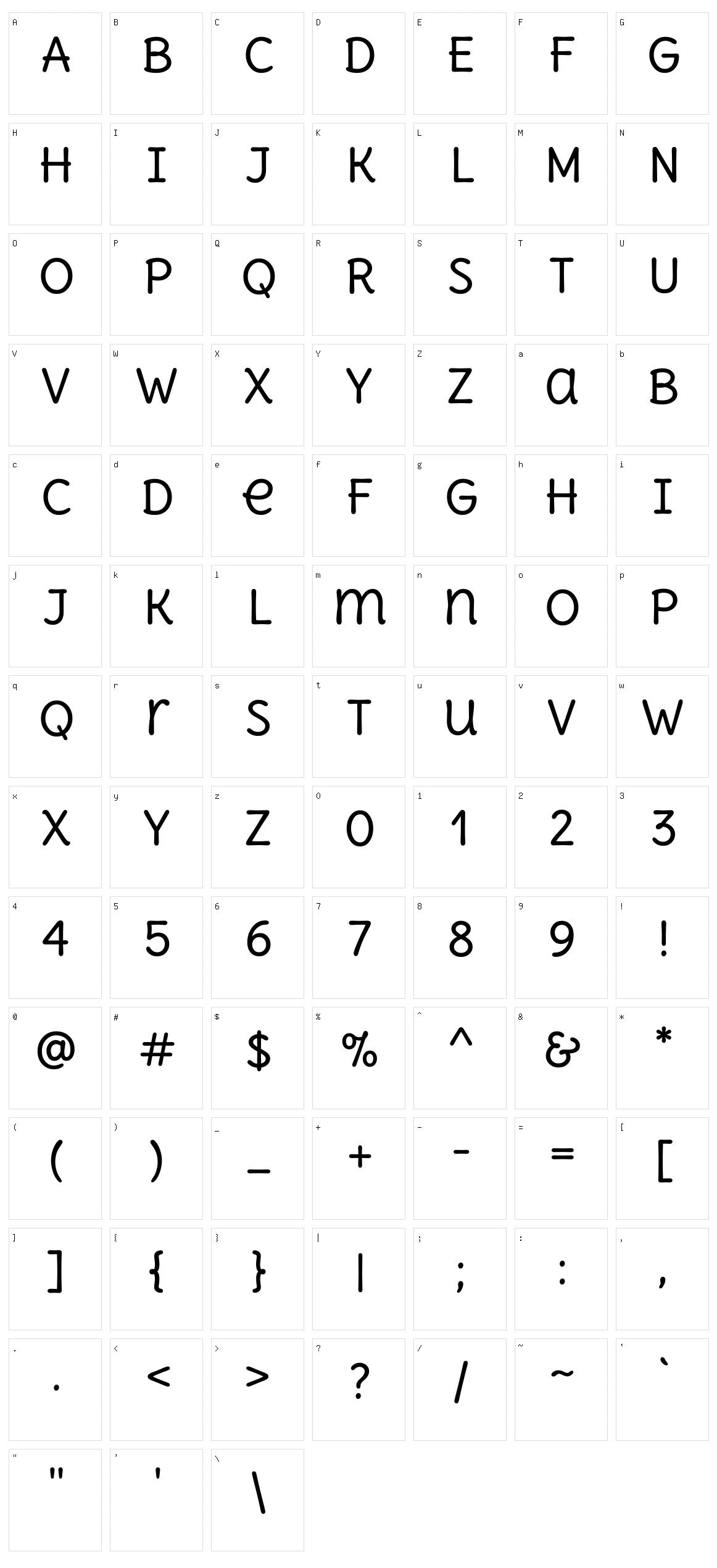 Delius Unicase Character Set