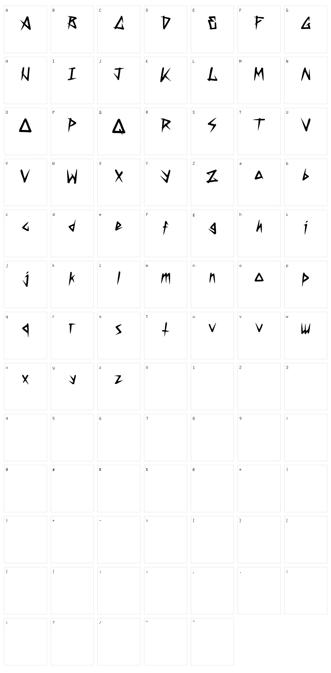 Demise Character Set