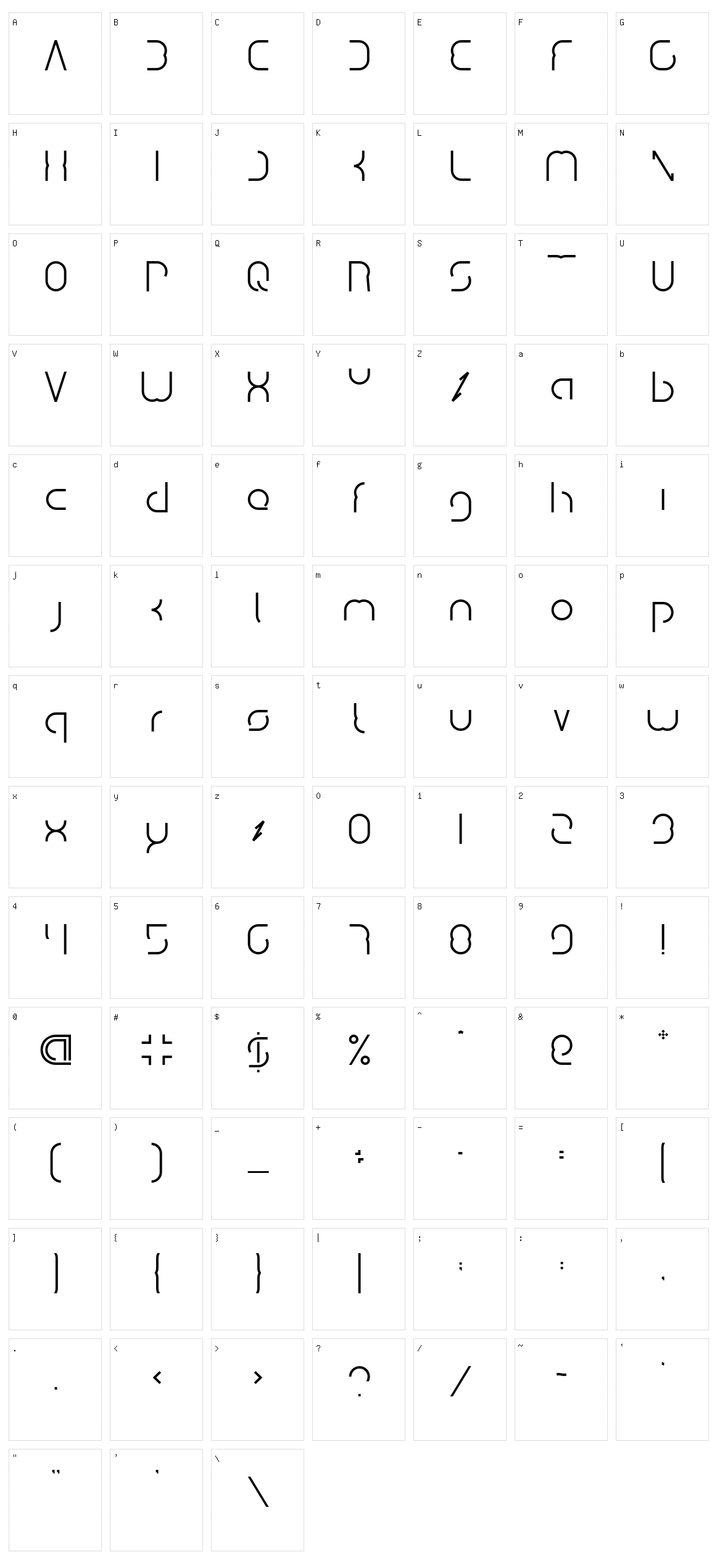 Digital Man Character Set