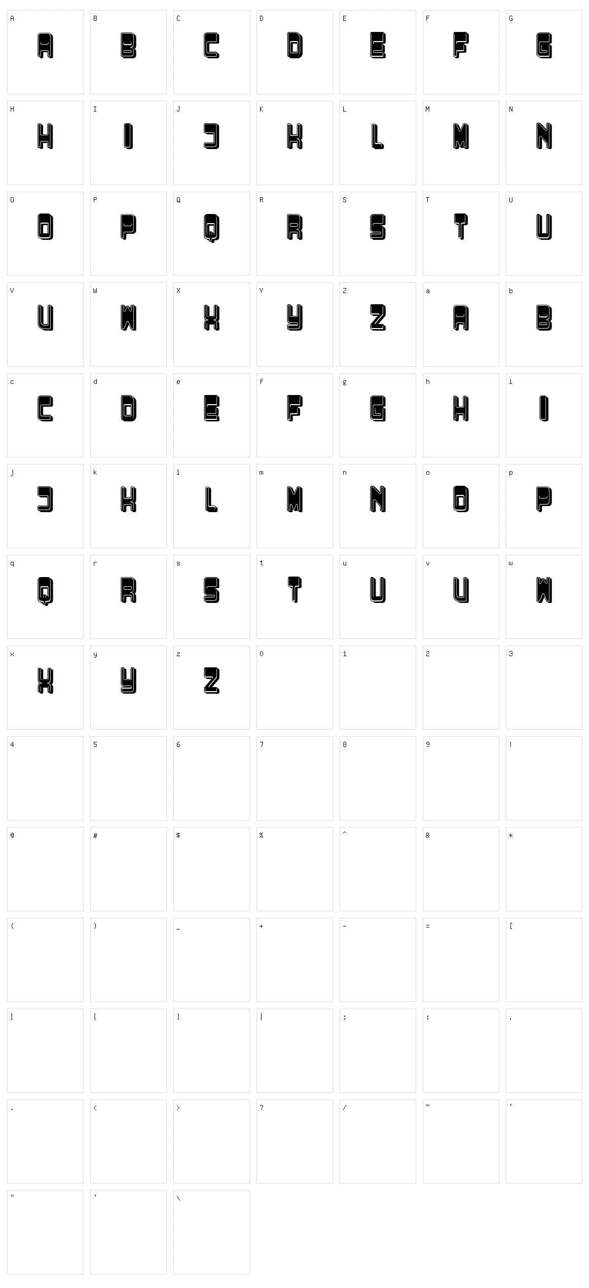 Discounted Character Set