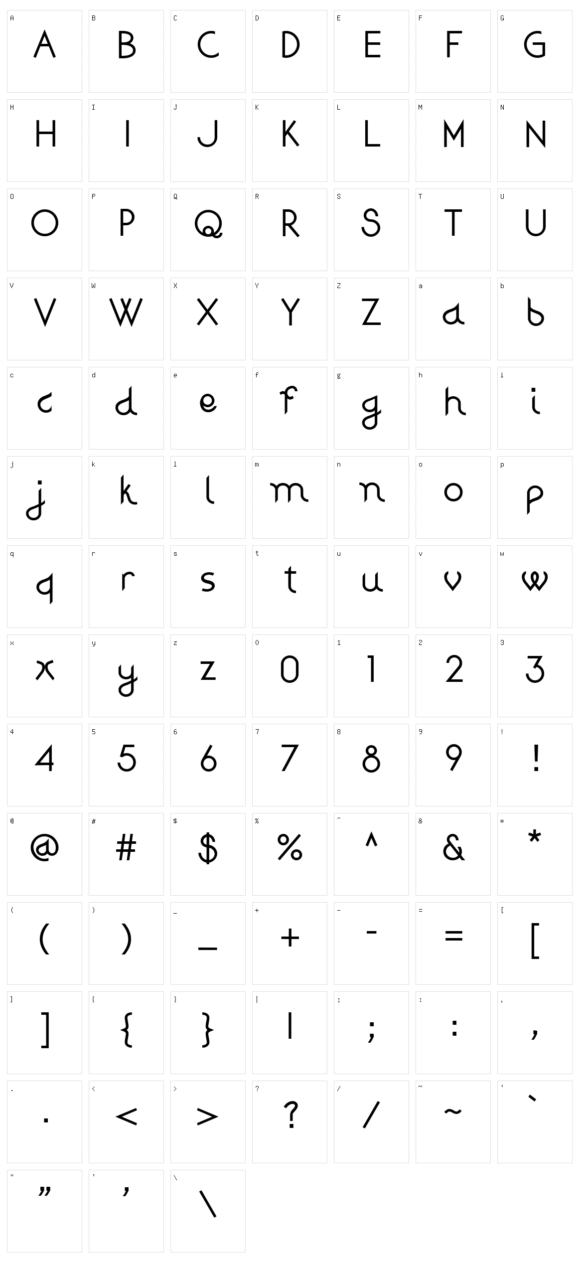 Djiring Character Set