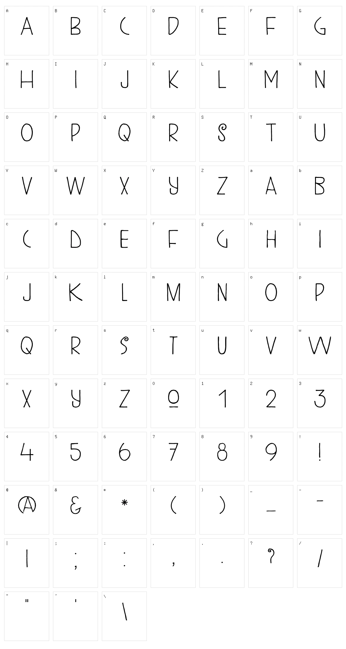 DK Kunstschau Character Set