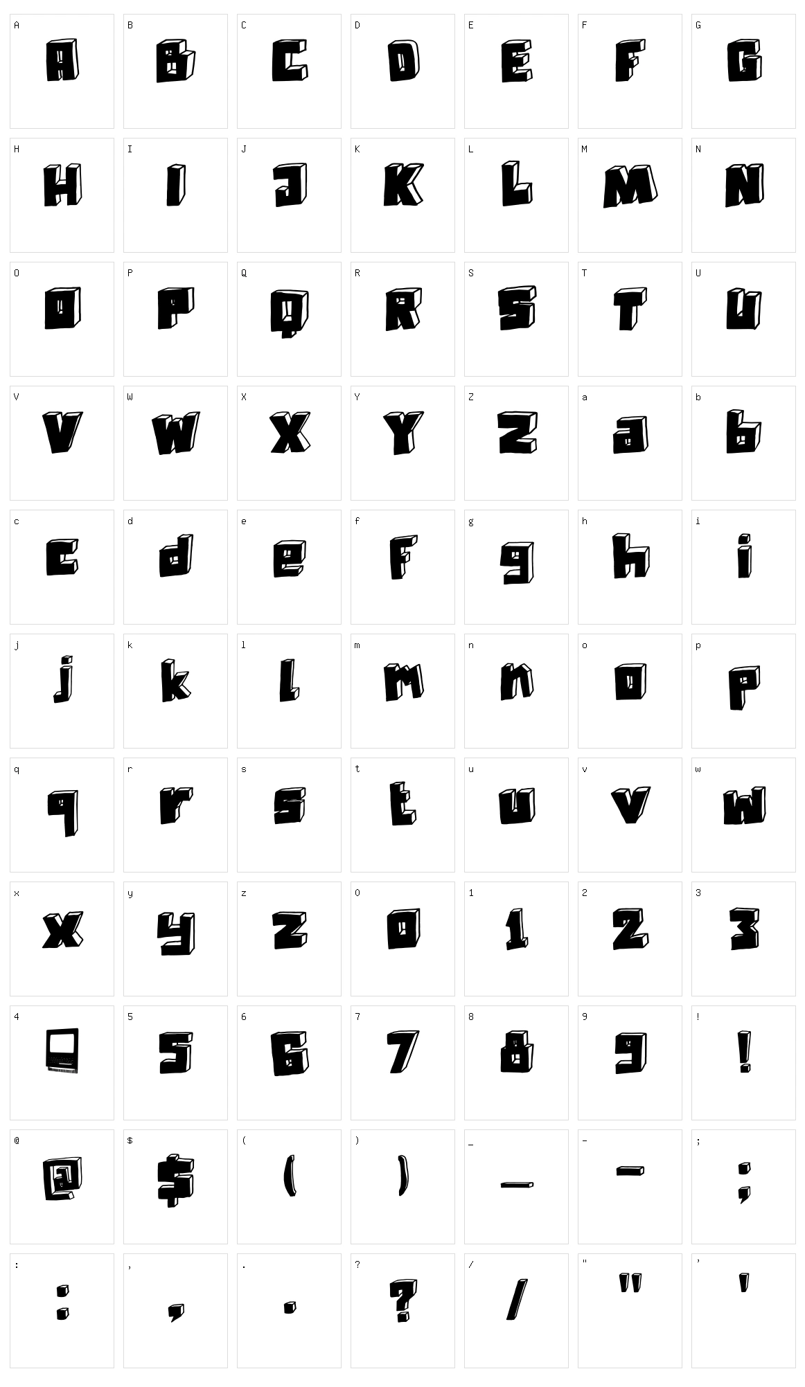 DK Technojunk Character Set