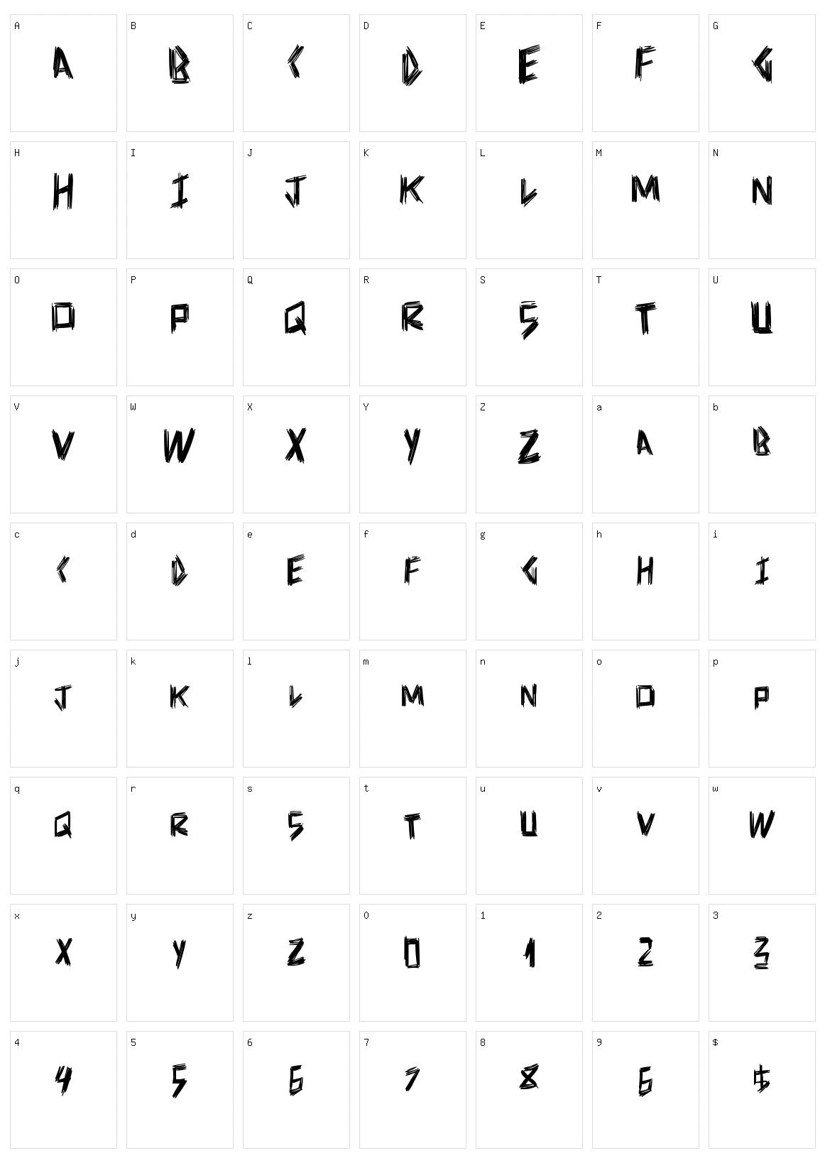 Doctor Scratch Character Set