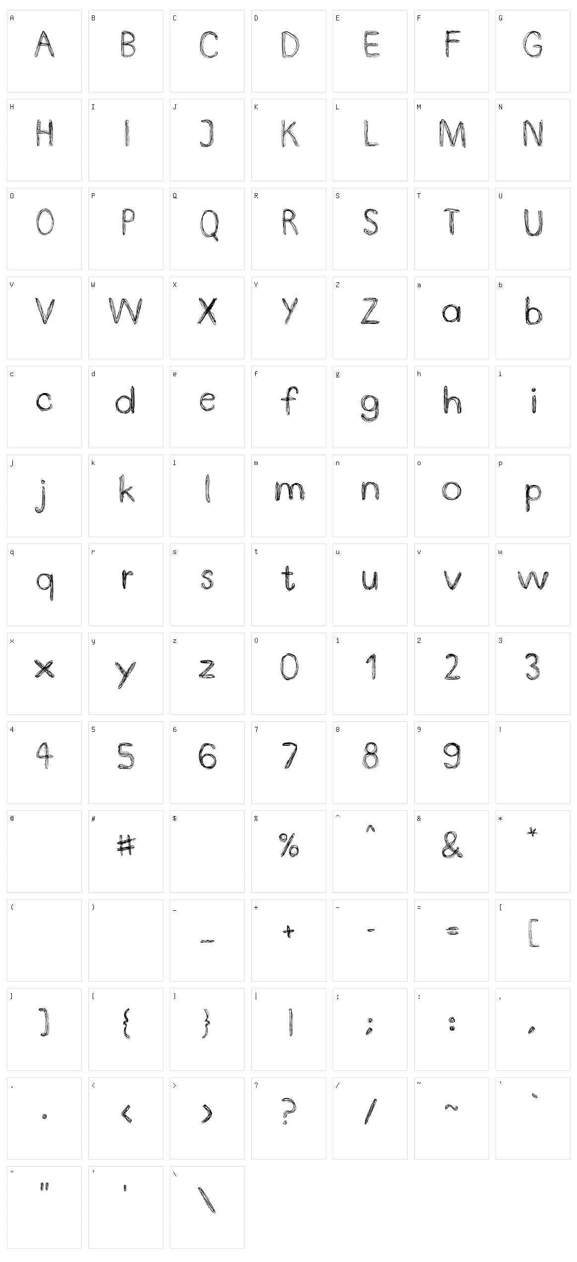 Doodle Pen Limited Character Set