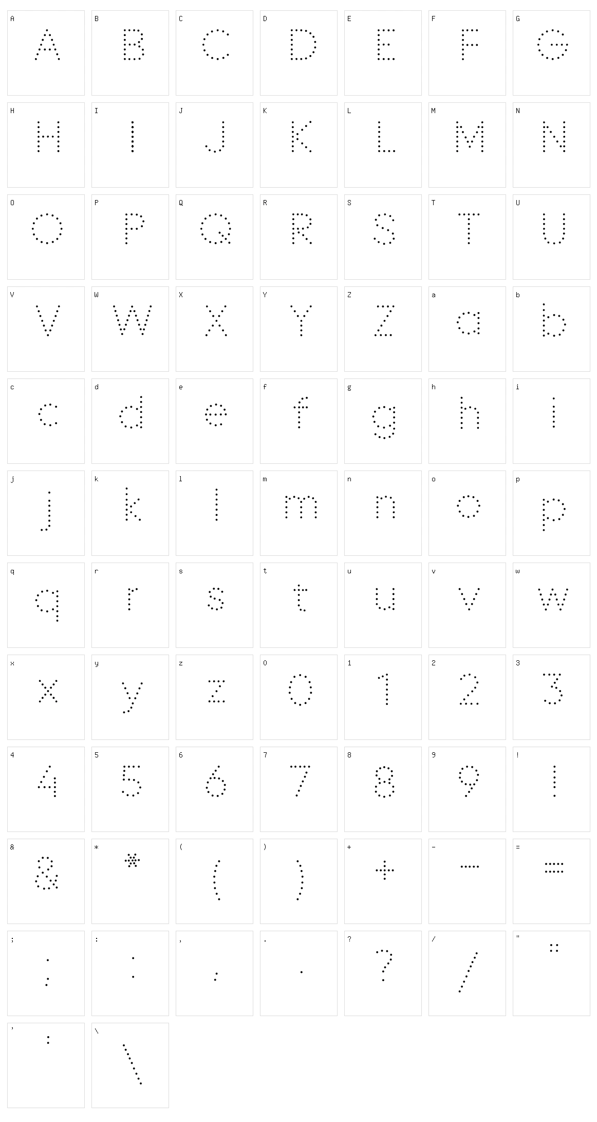 Dot Preschool Character Set