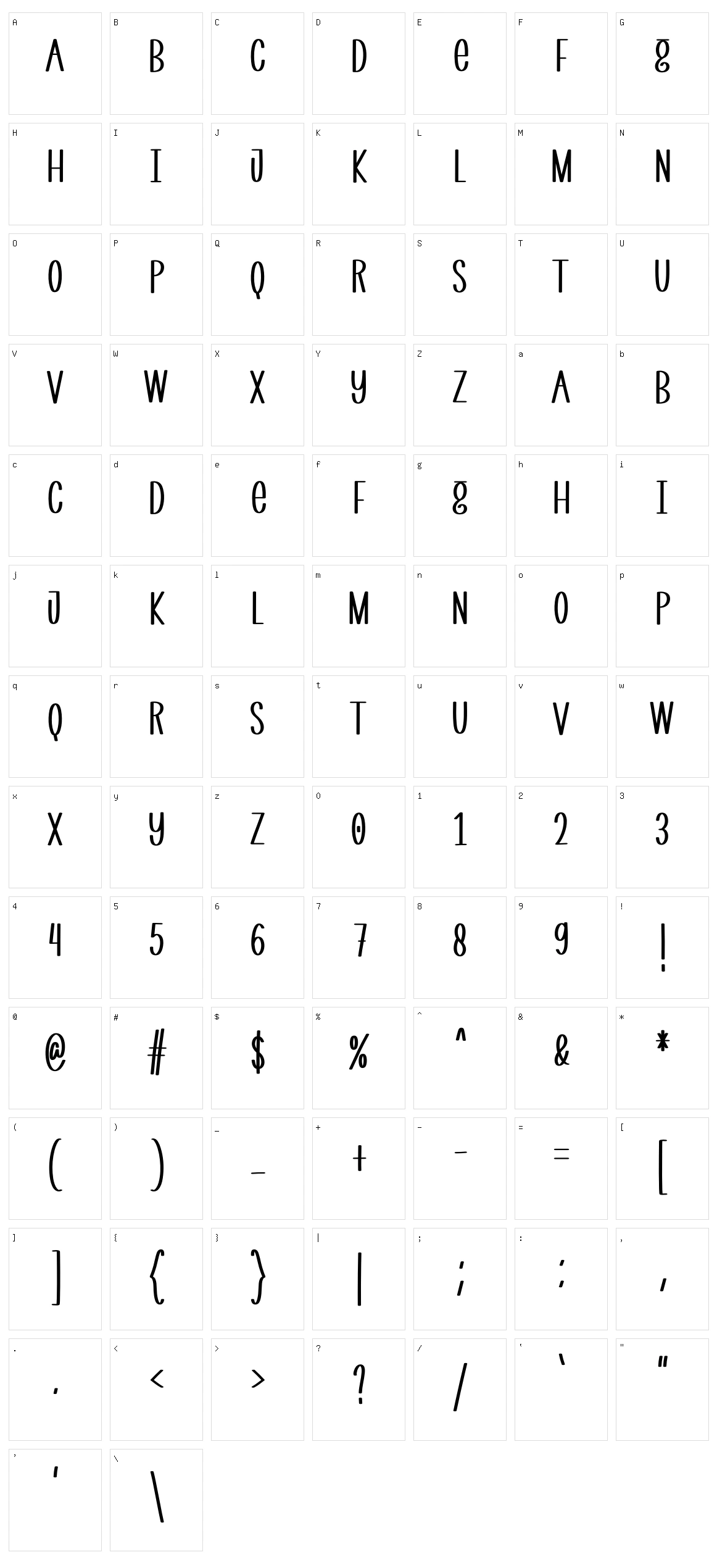 Dragonfly Character Set