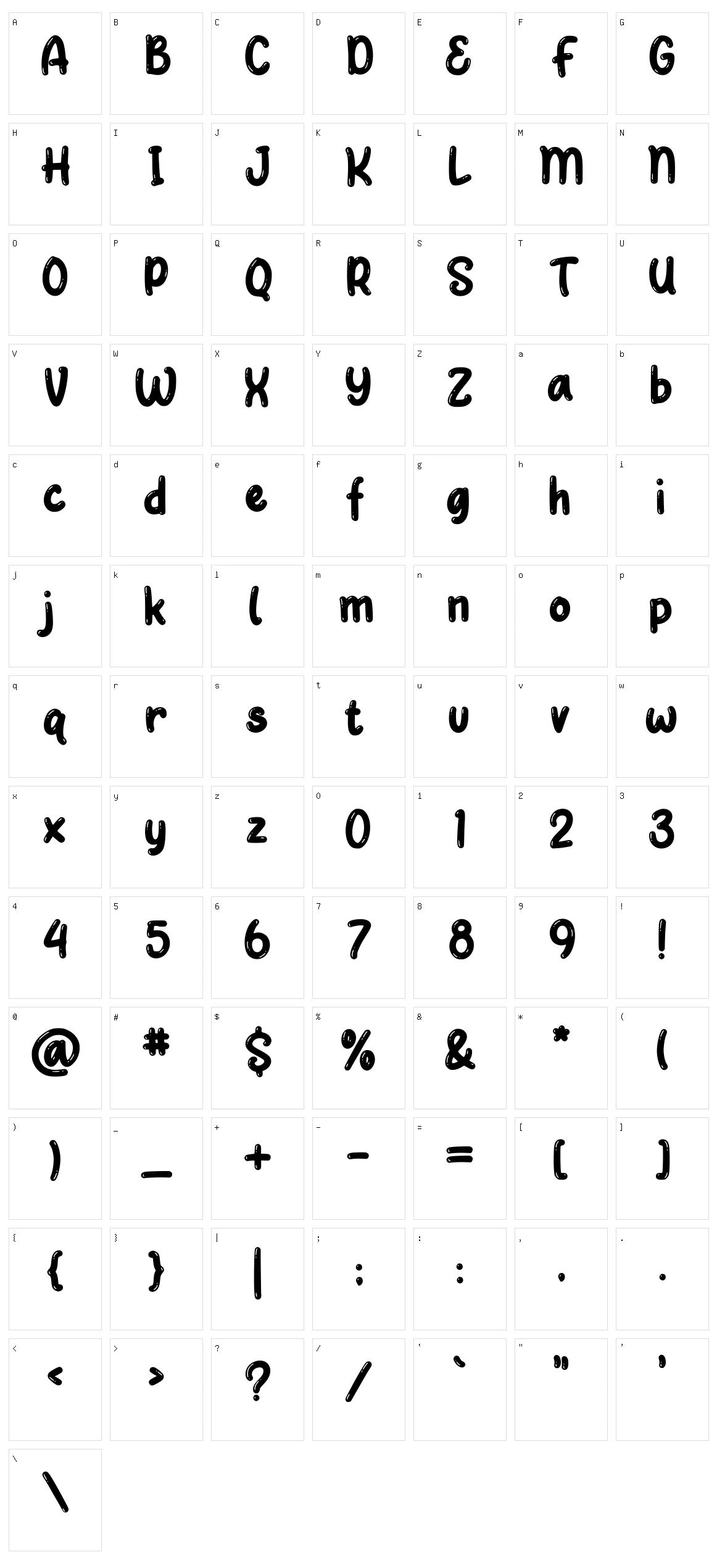 Draw me the Rainbow Character Set