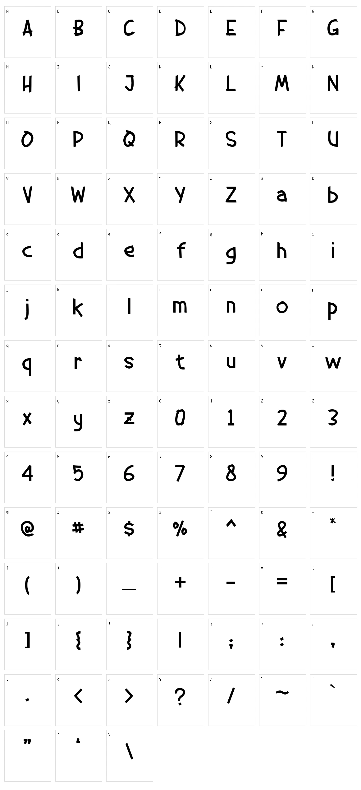 Dumeng Character Set