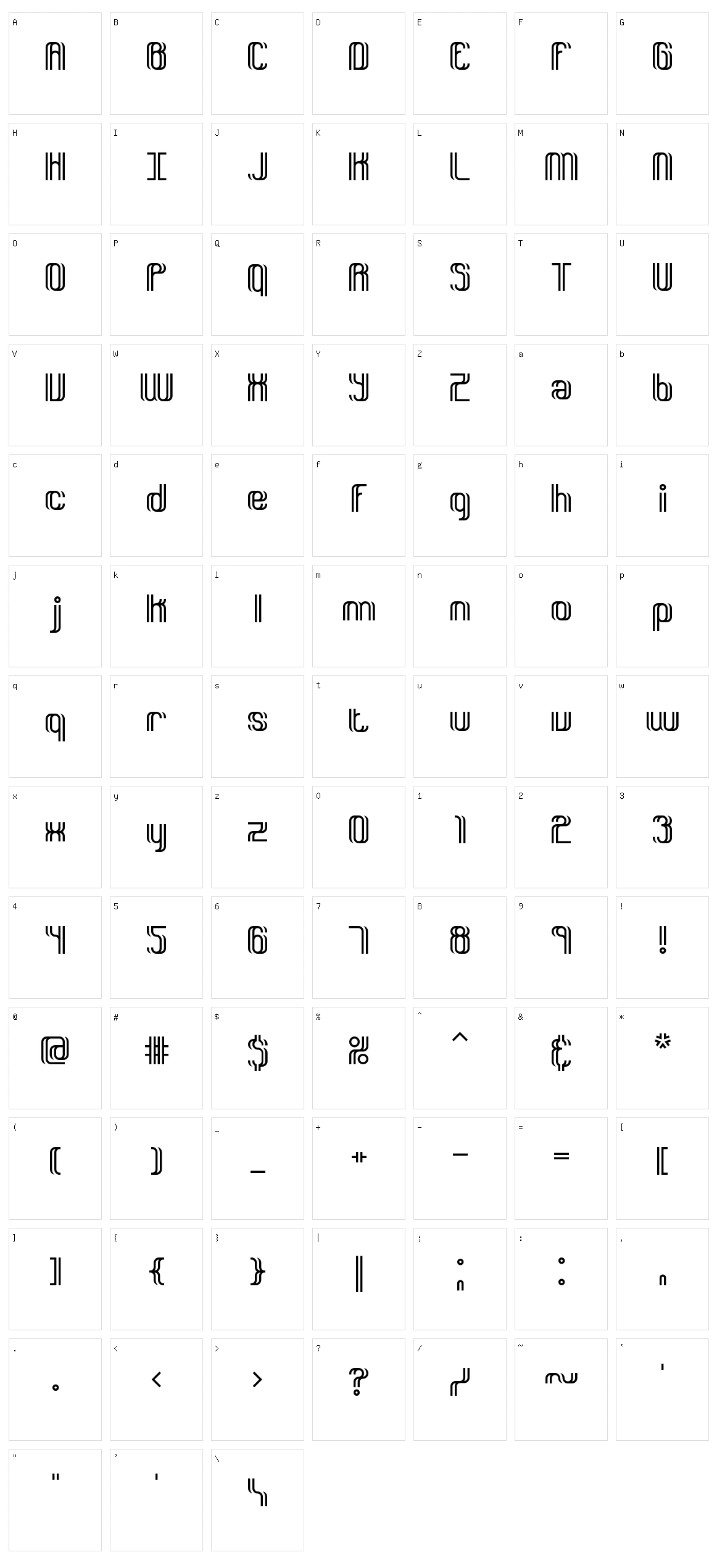 Dyphusion BRK Character Set
