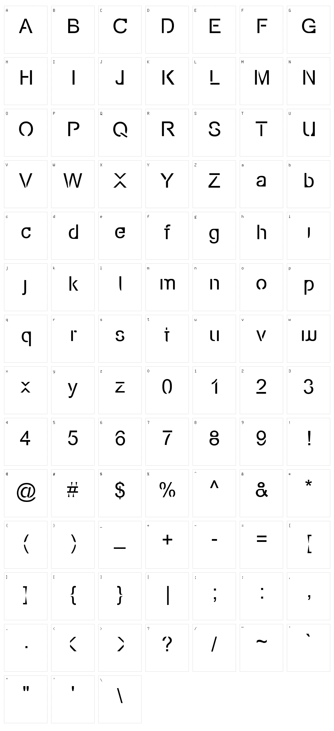 Eco-Files Character Set