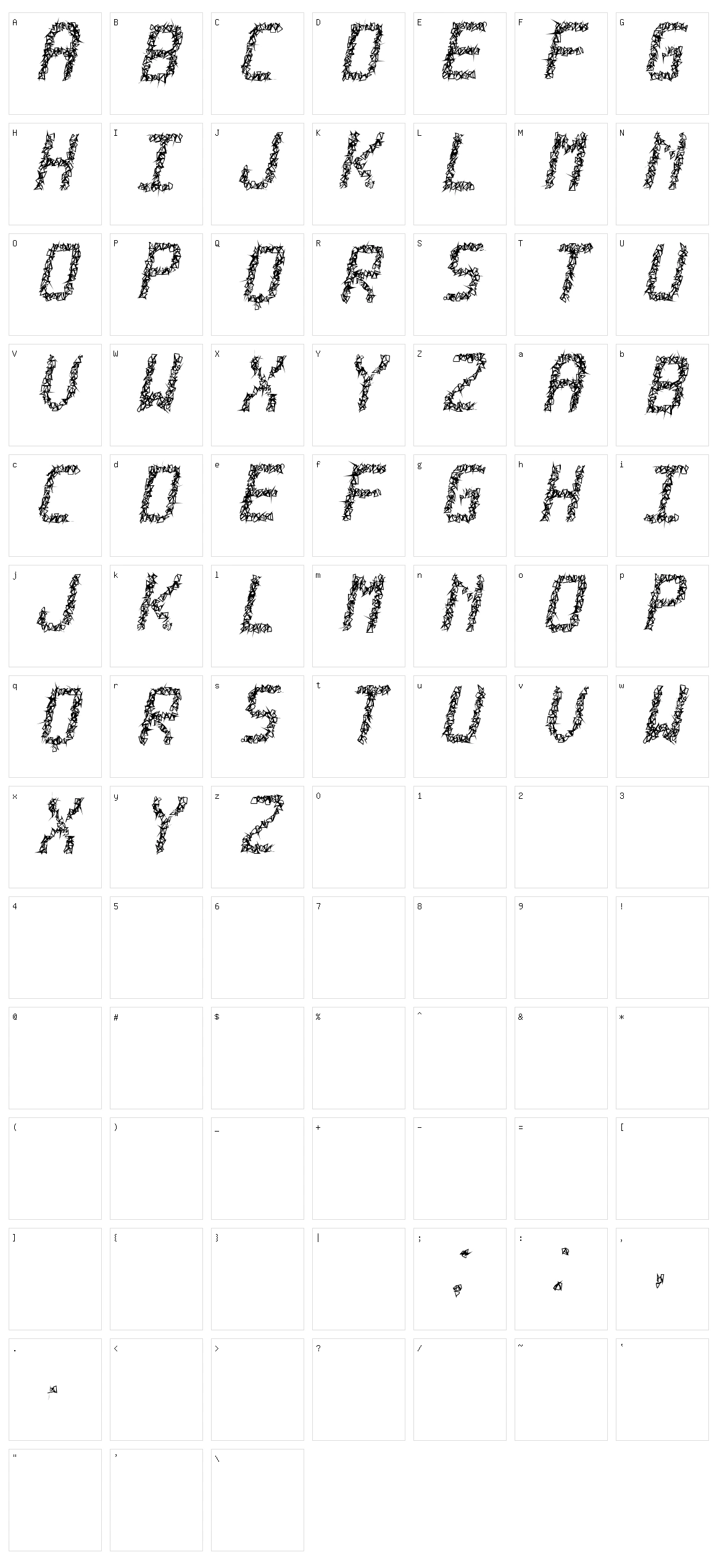 El Alambre TFB Character Set