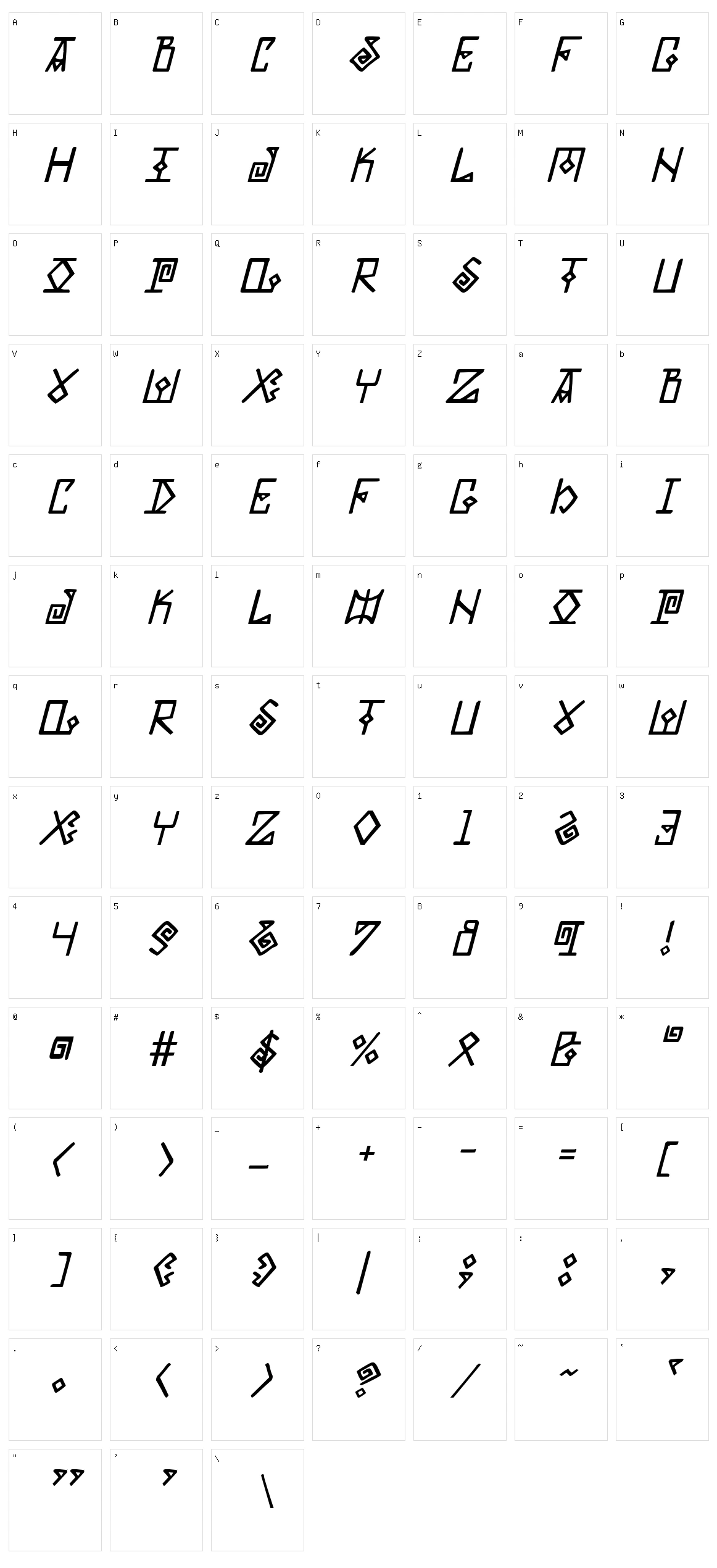 Elder Magic Character Set