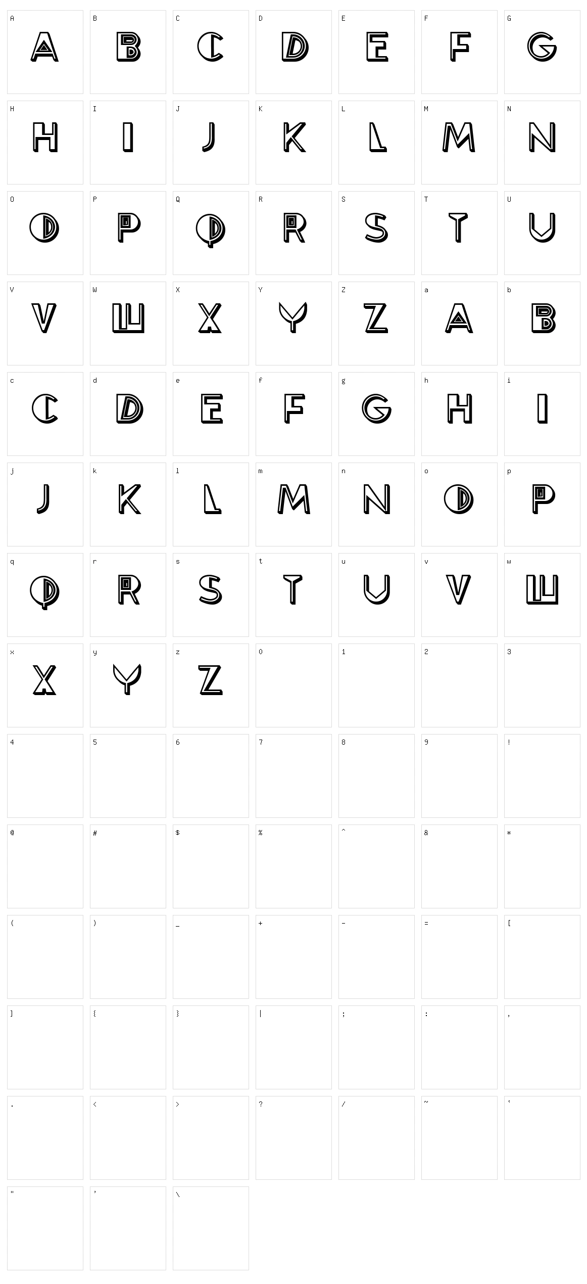 Energized Character Set