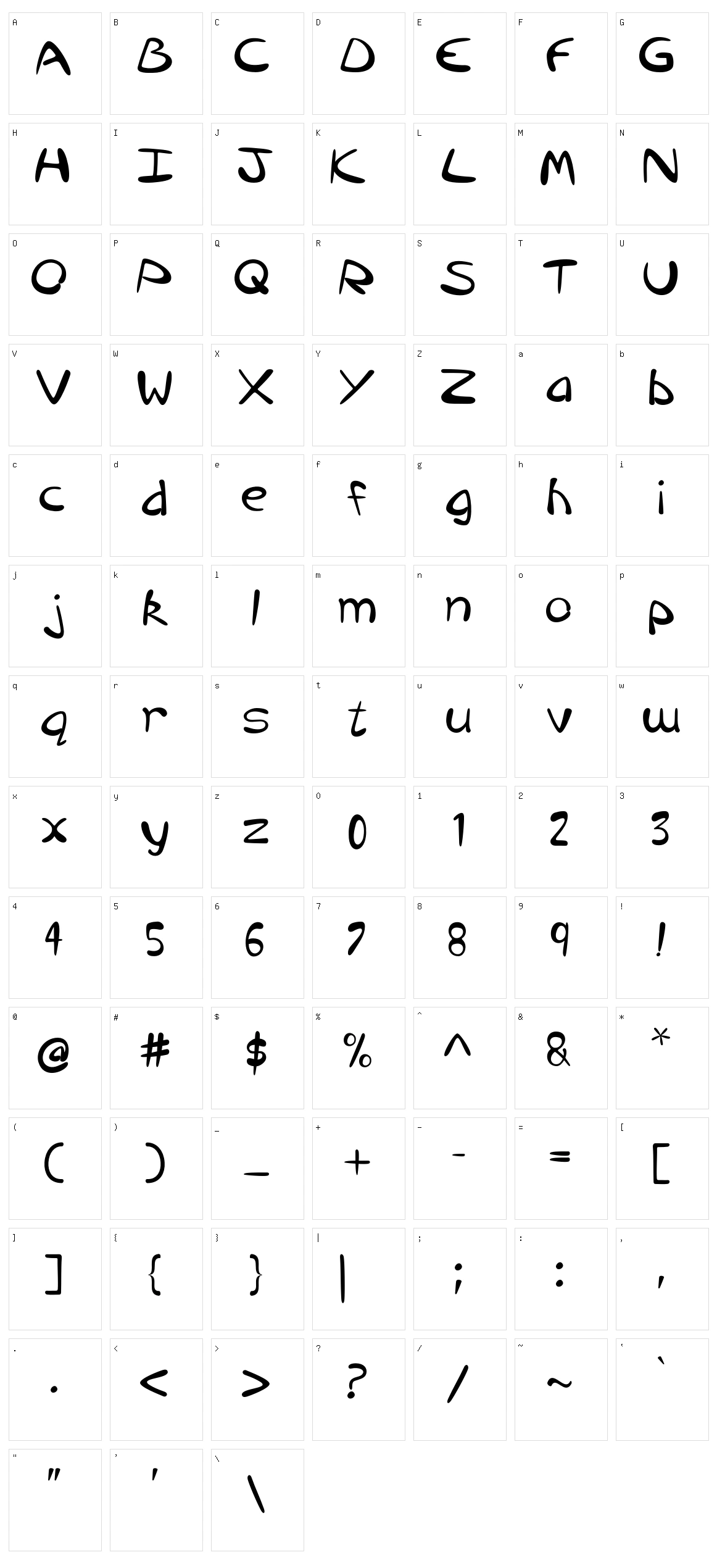 EP Chaos Character Set