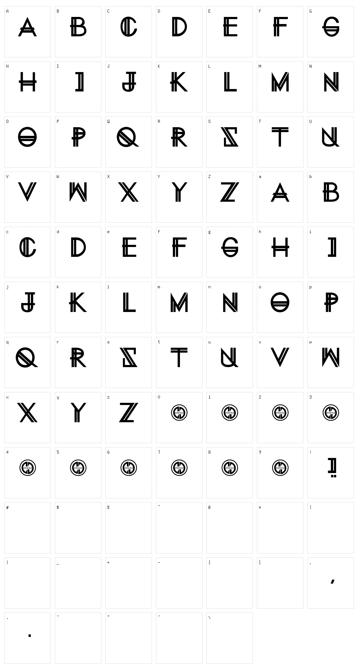 Eternity Now Character Set