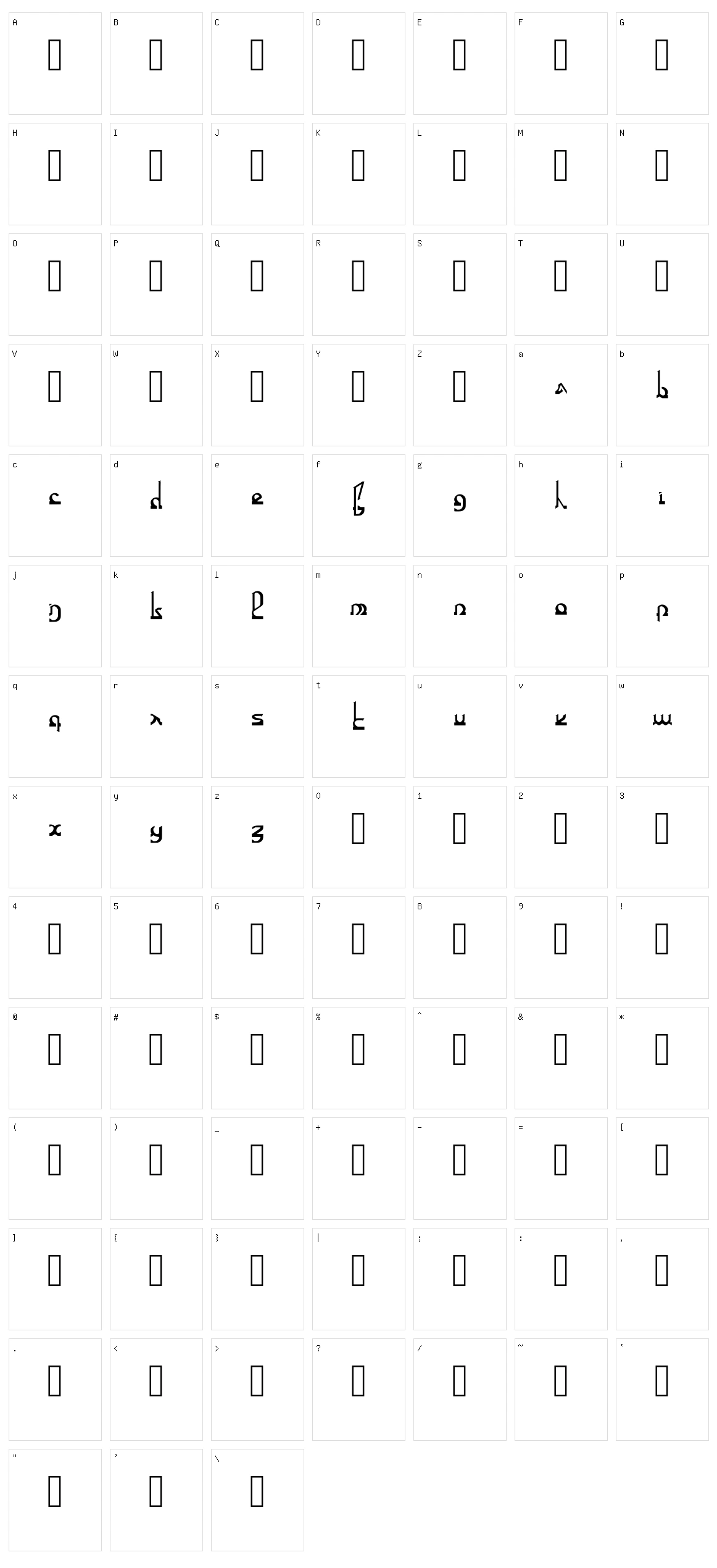 Eurokufic Character Set