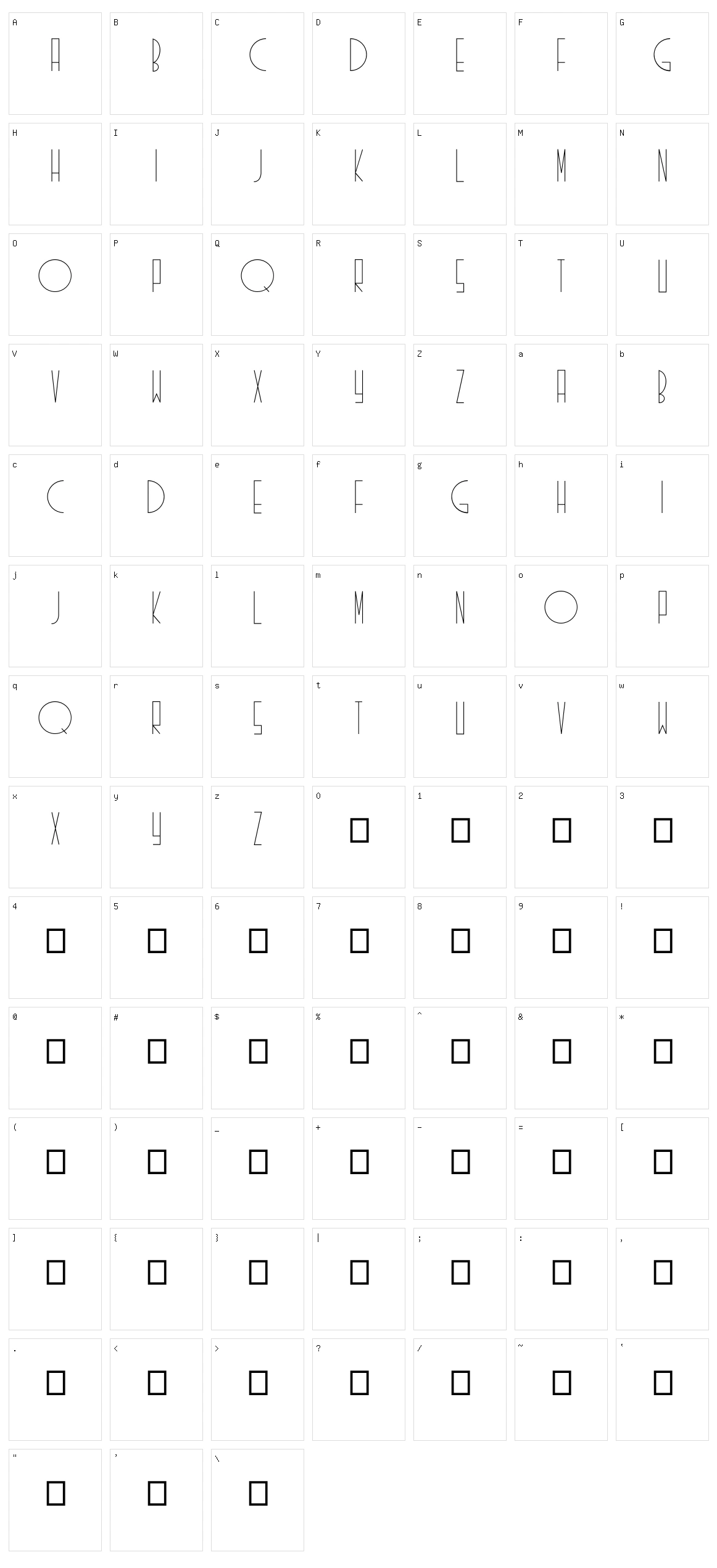 Existence Character Set