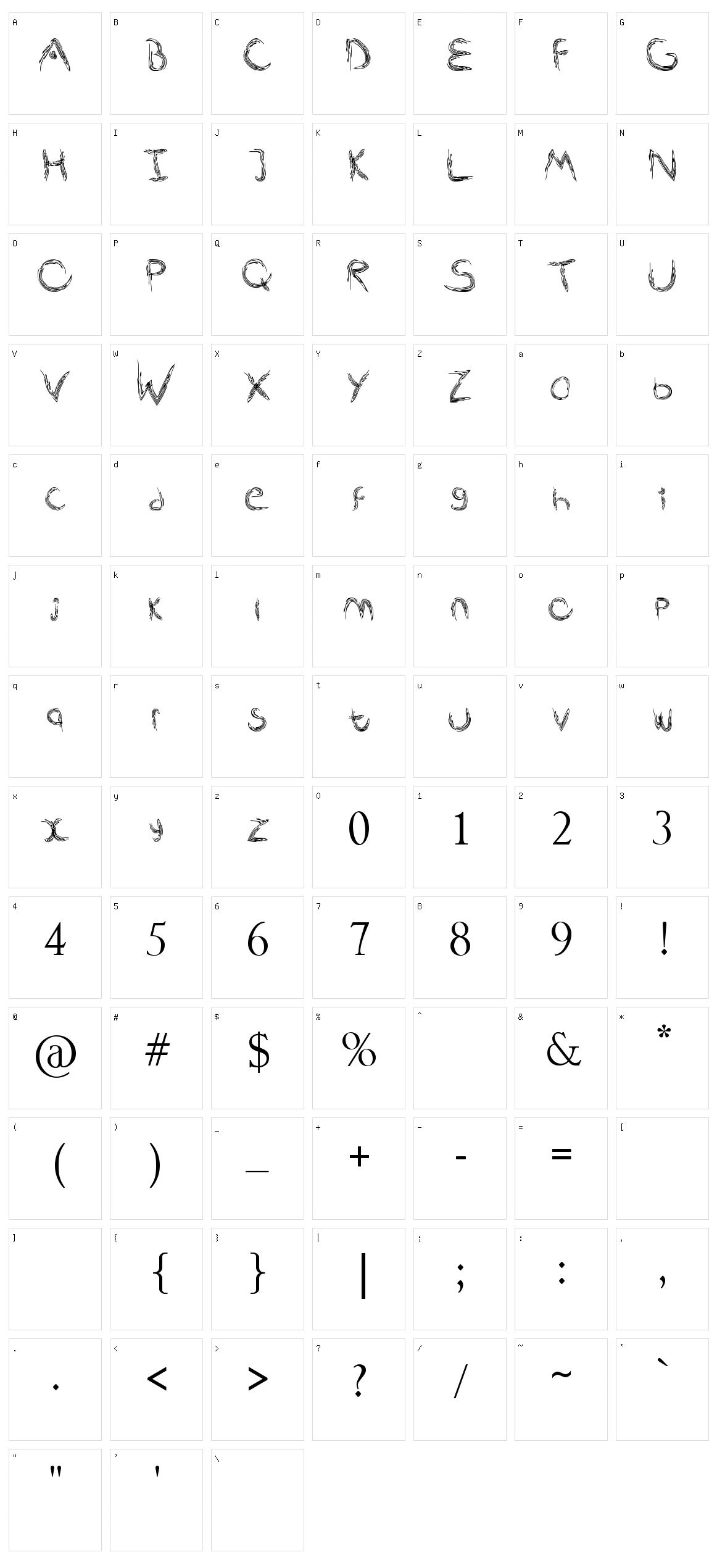 Favicon Character Set