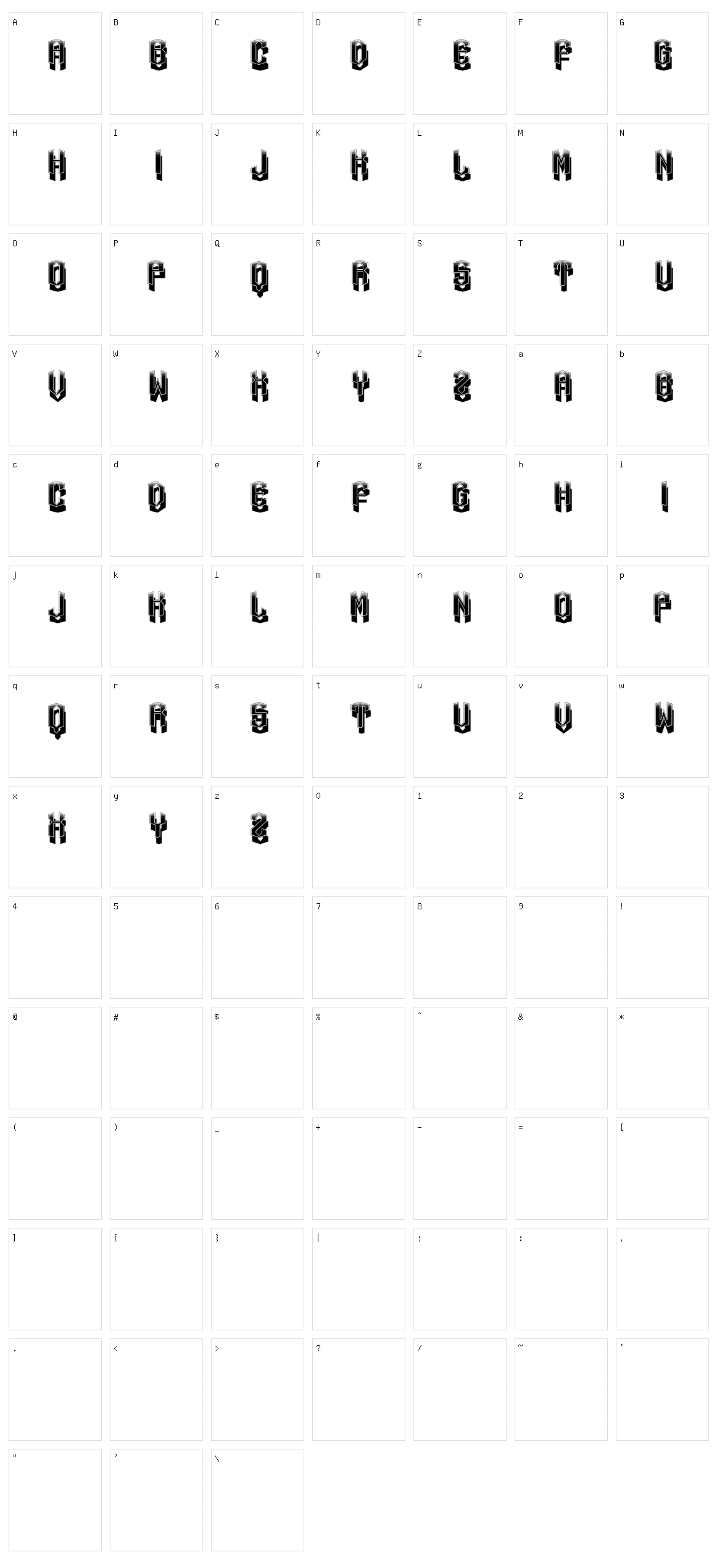 Finestra Character Set