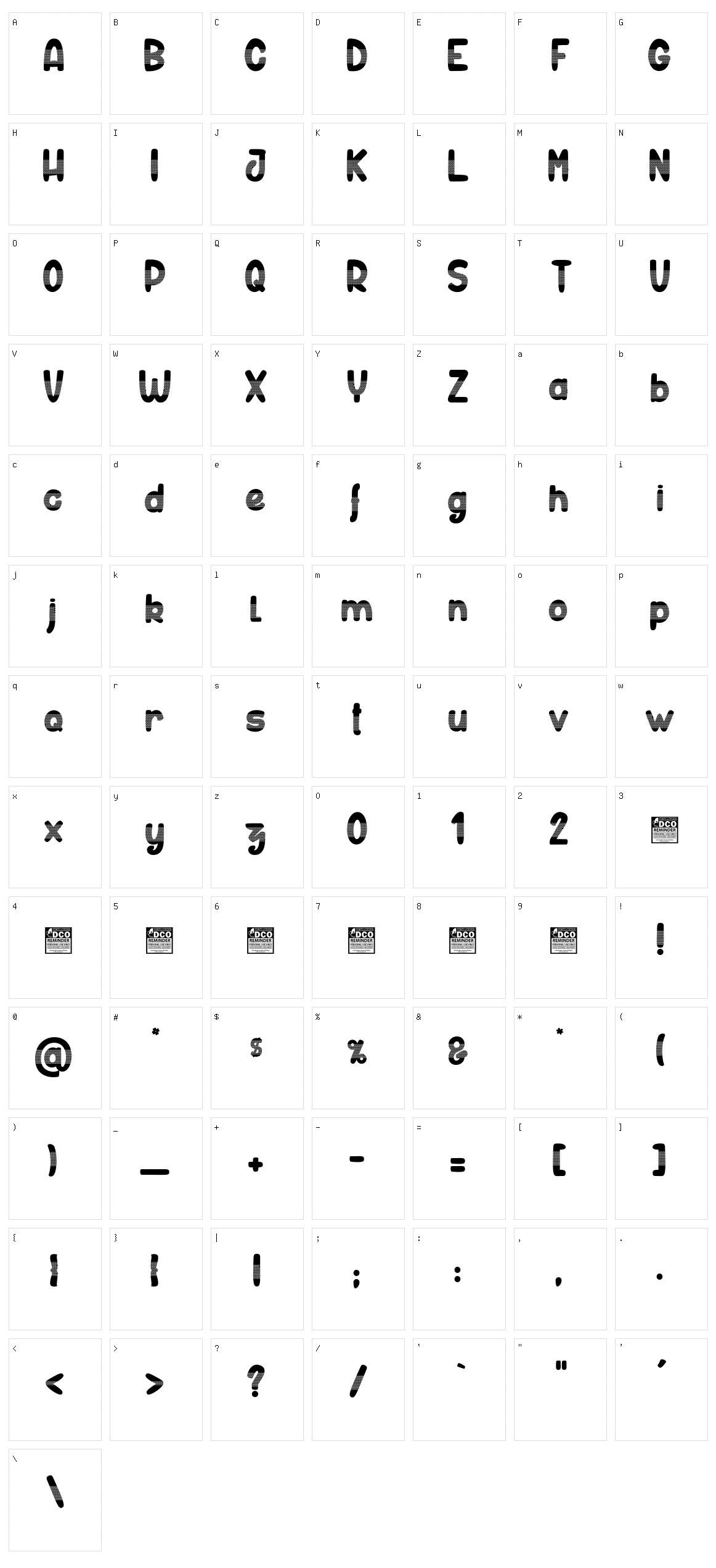 Fish Sticks Character Set