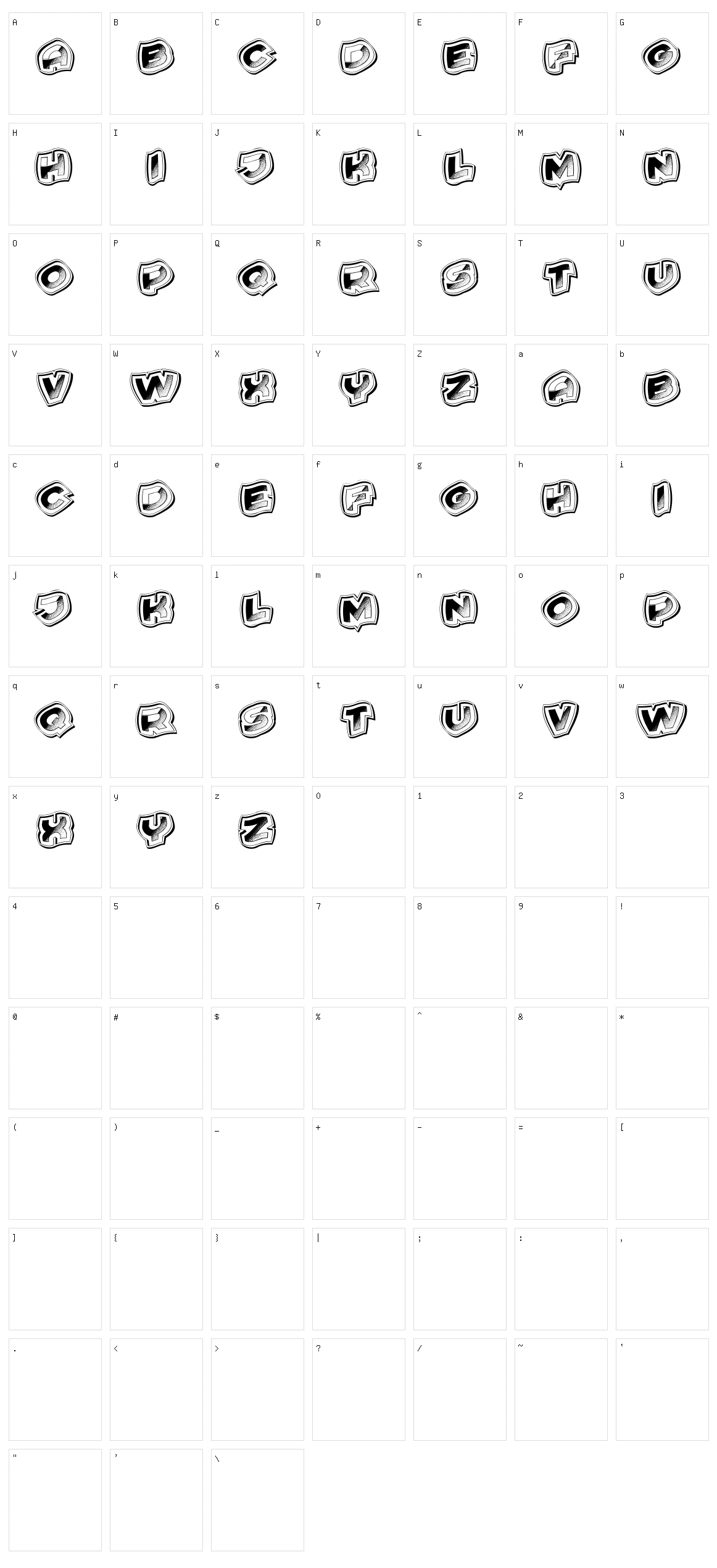 Framed Character Set