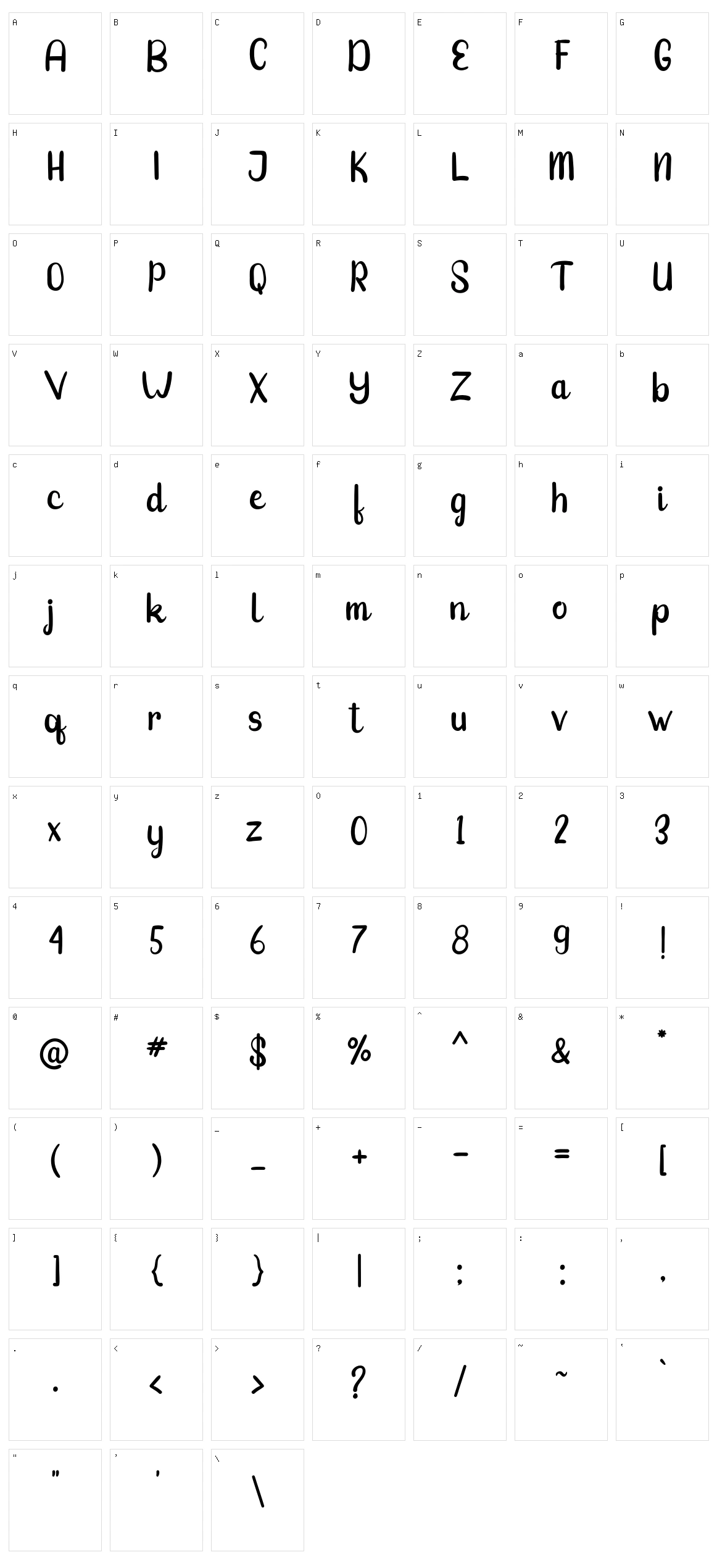 Jasmine Character Set