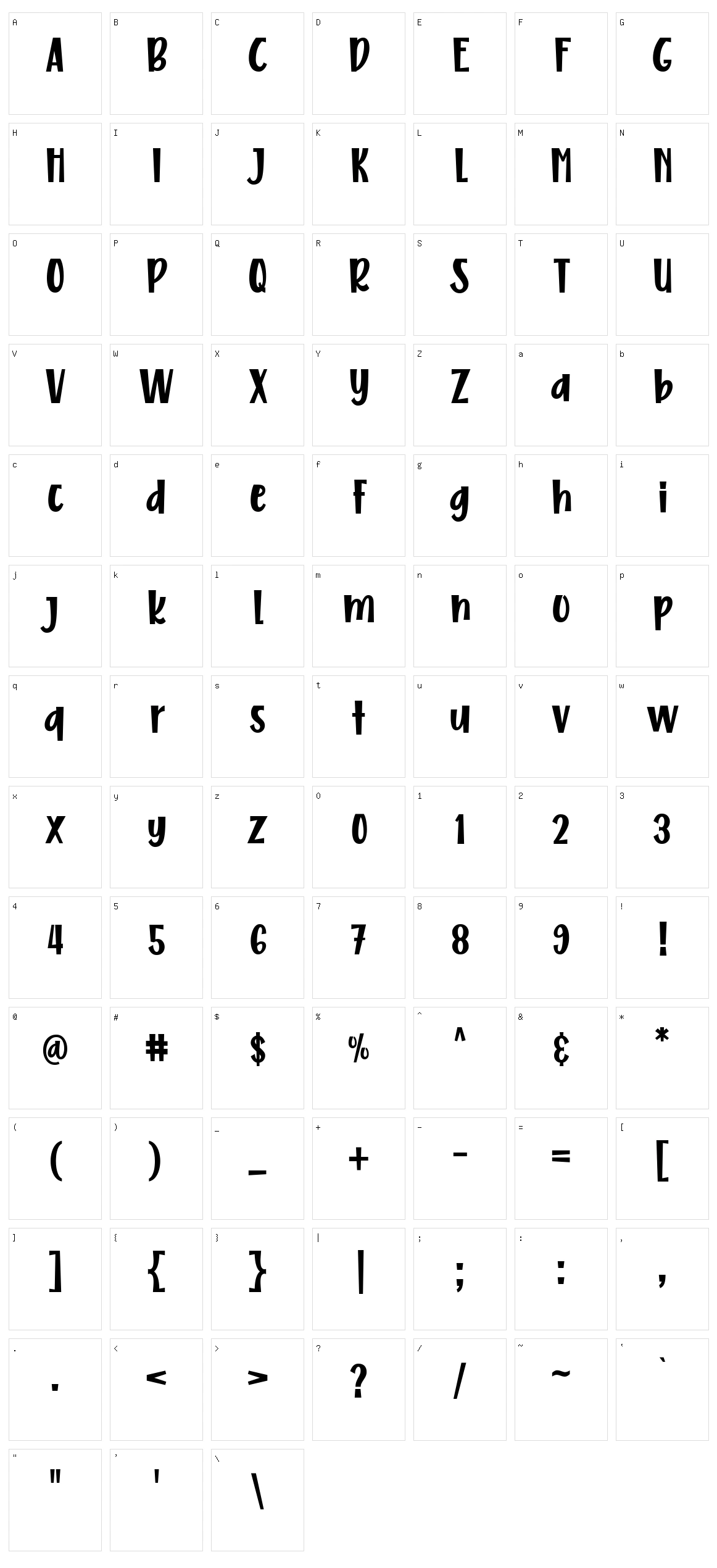 Free Monday Character Set