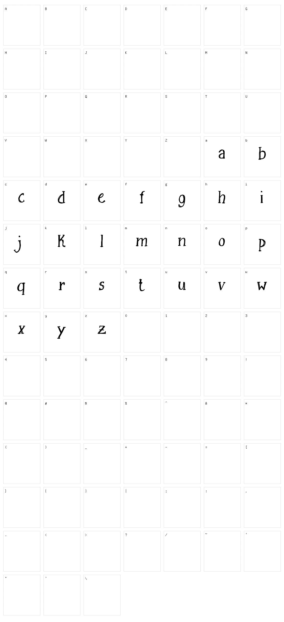 Free Sketching Character Set