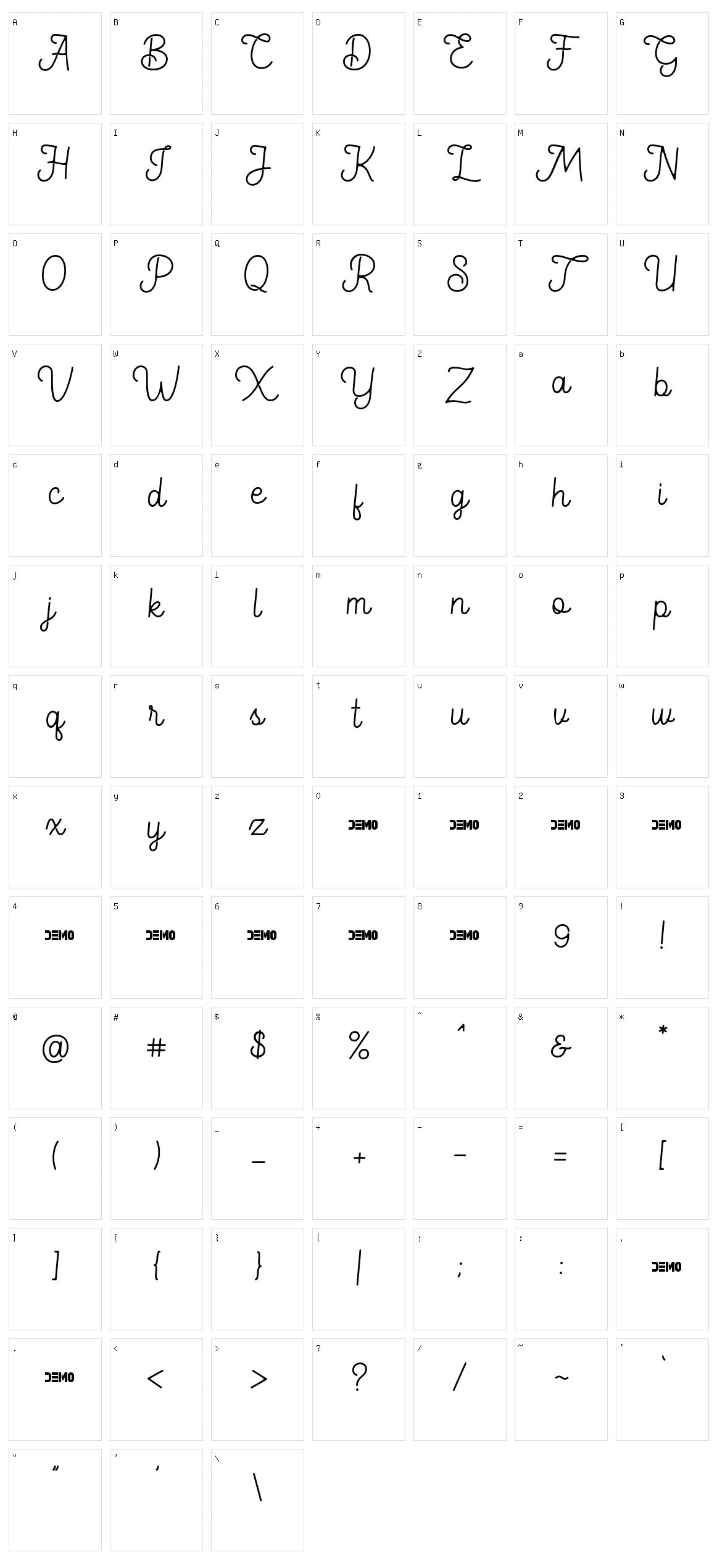 Jack & Jean Character Set