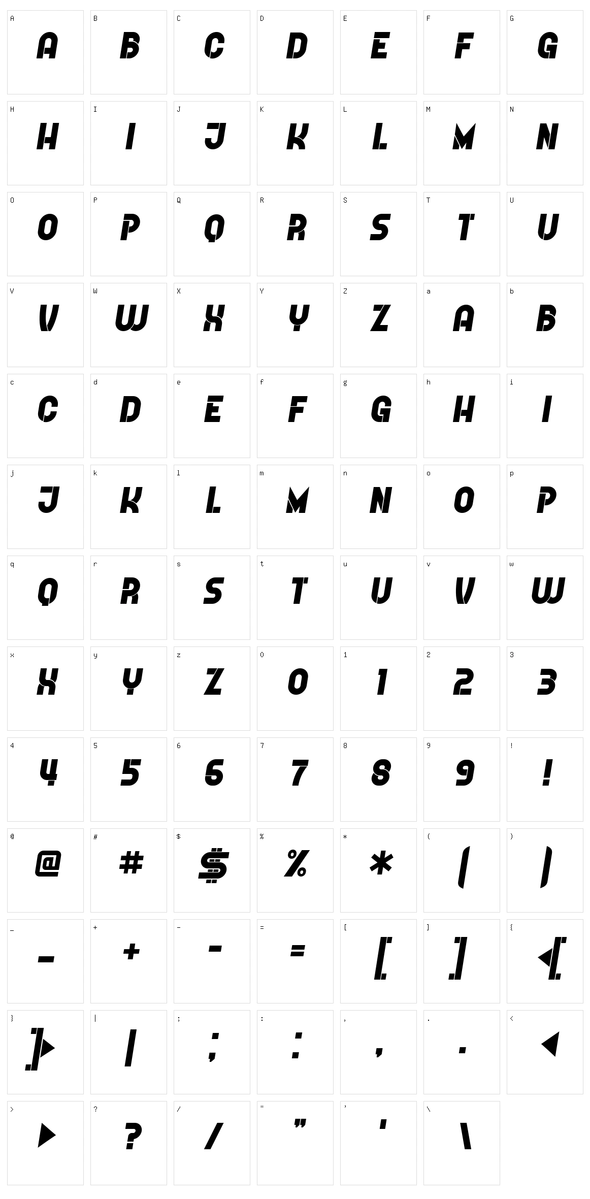 Further Character Set