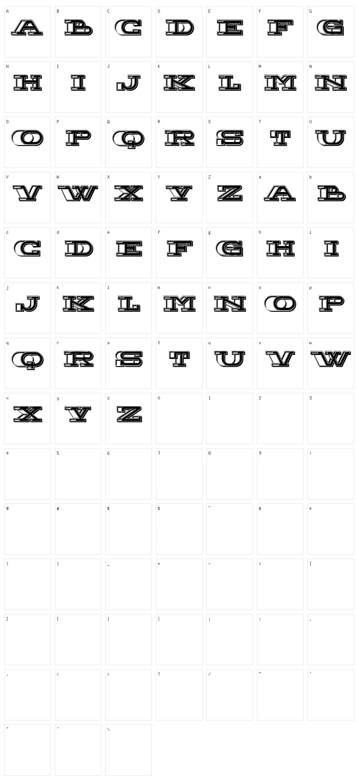 Future Zing Character Set