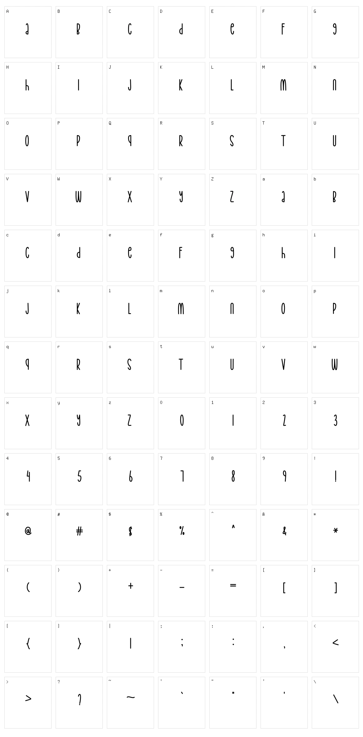 Olivia Character Set