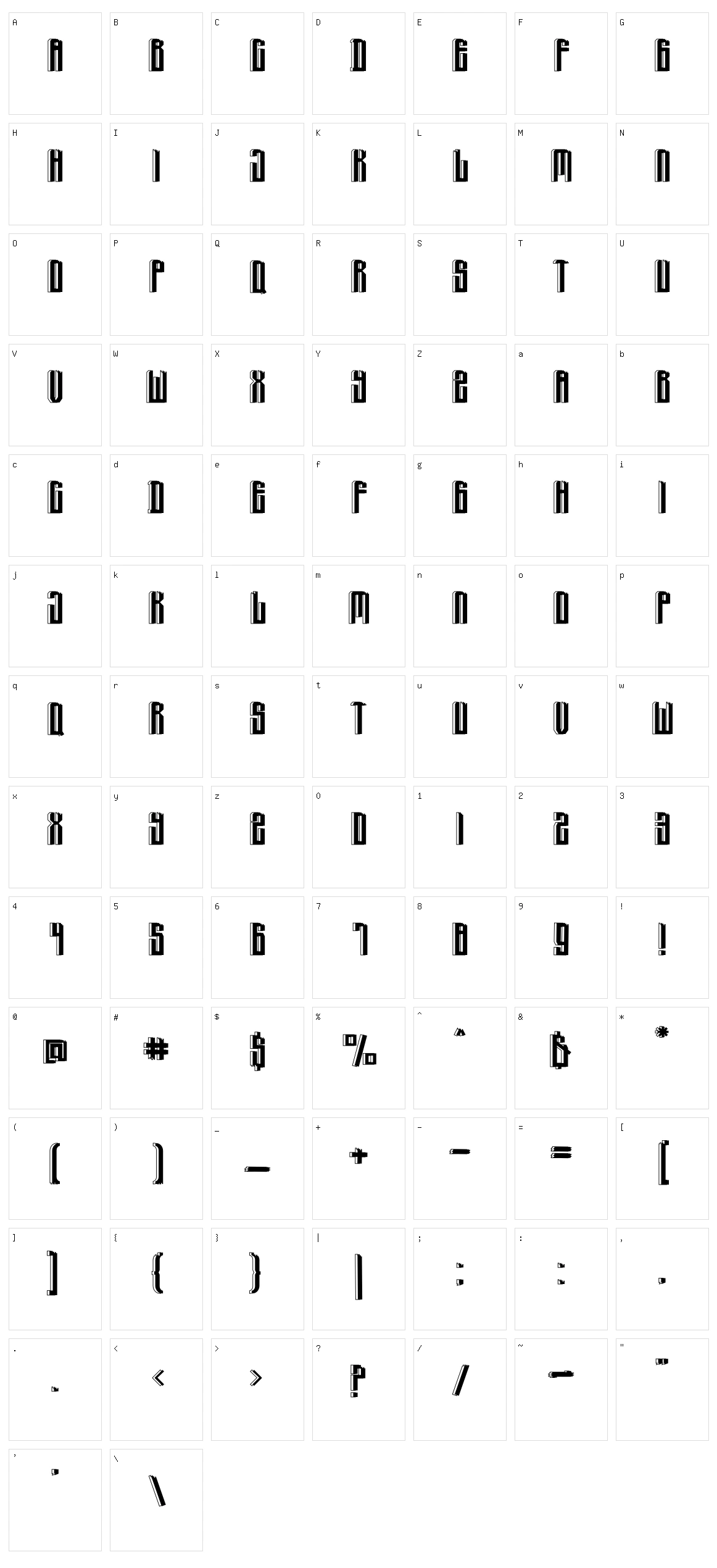 Game Over 2 Character Set