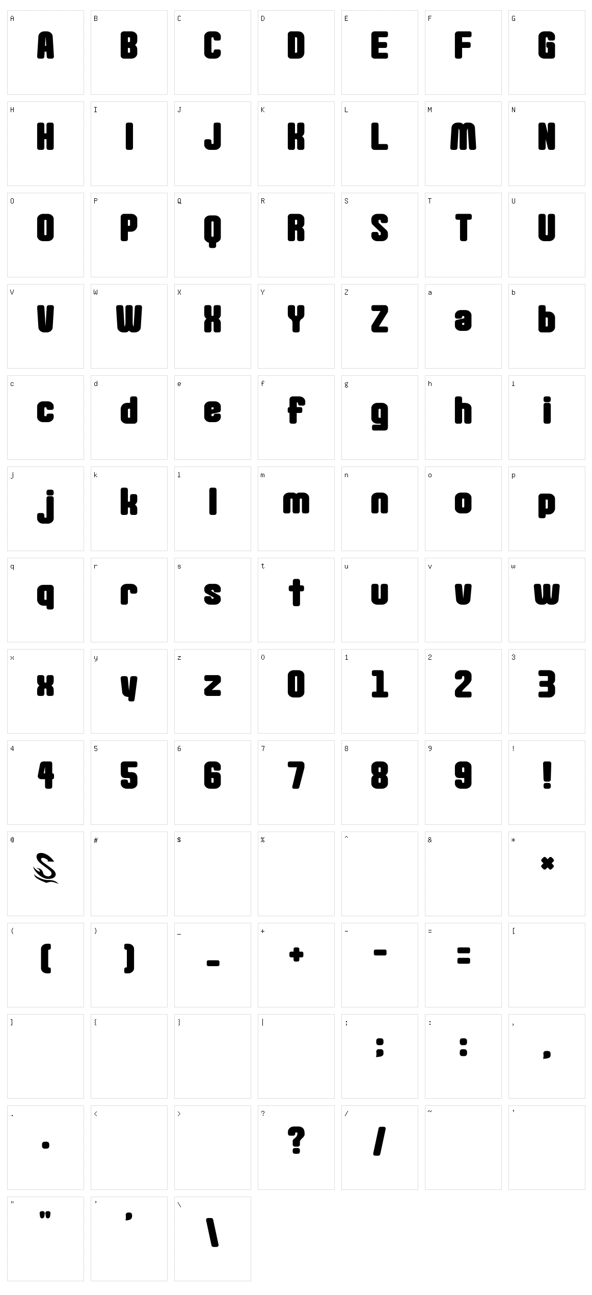 Goma Standard 02 Character Set