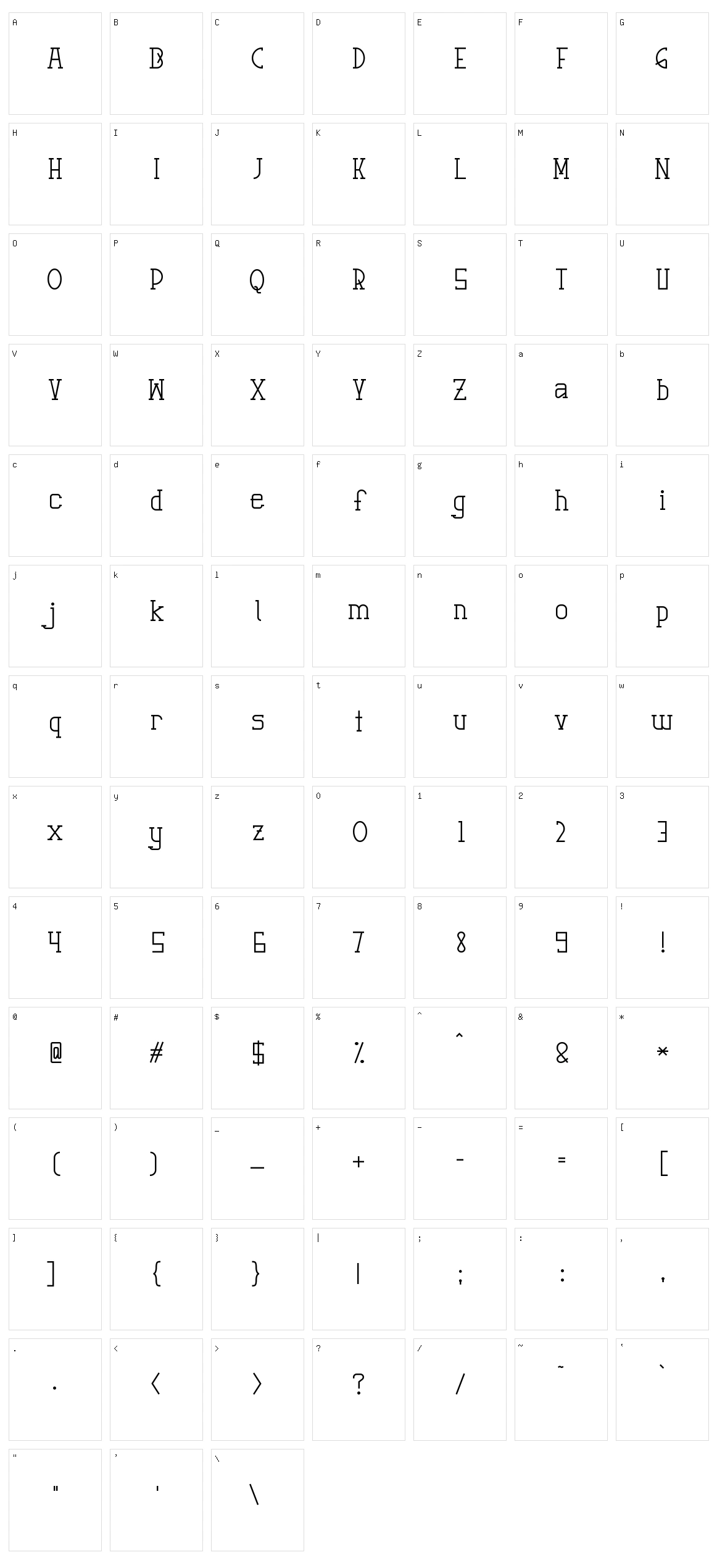 Graphemic Character Set