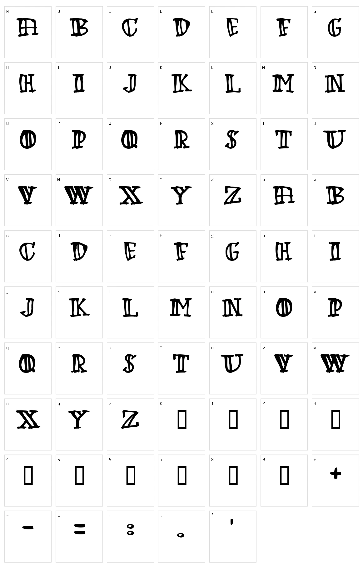 Green Babe Character Set