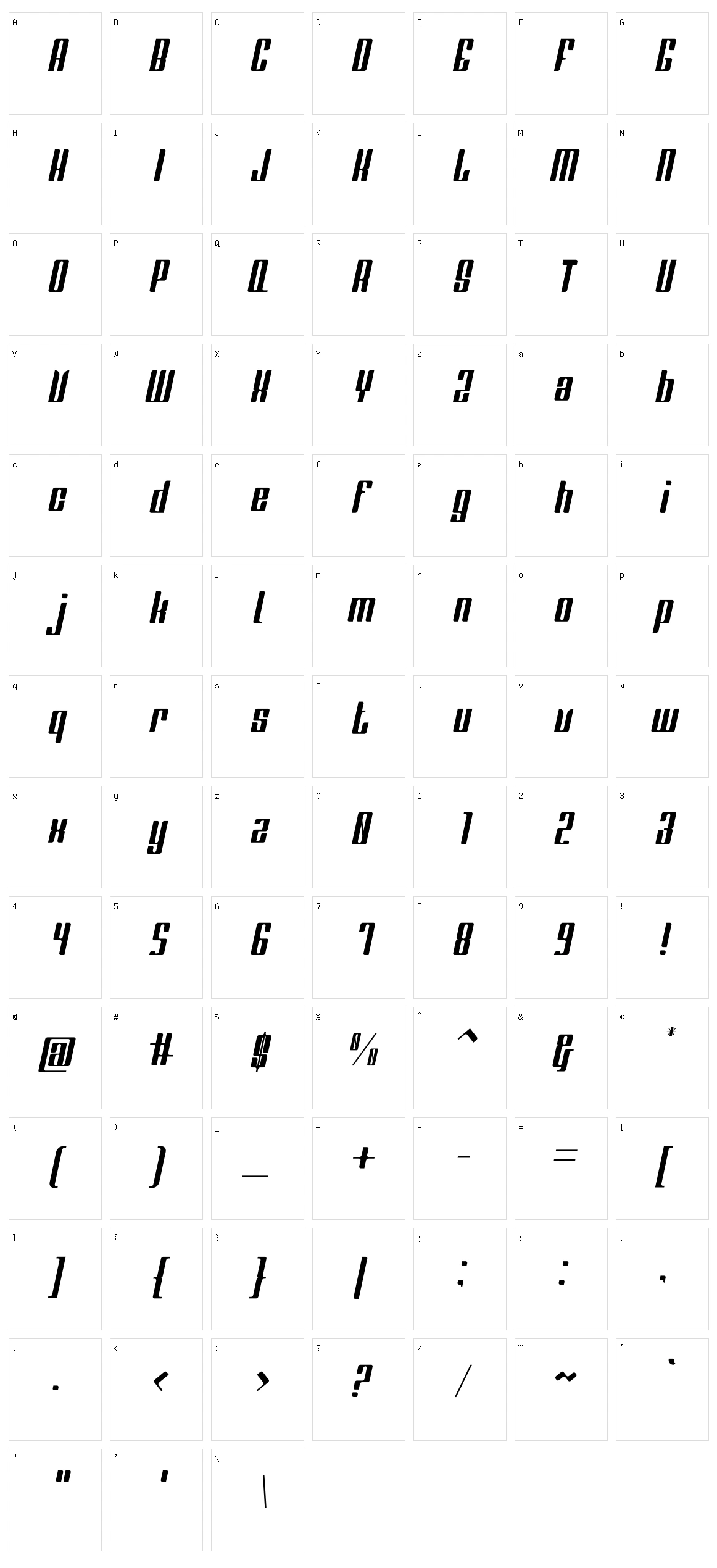 Greenleaf Character Set