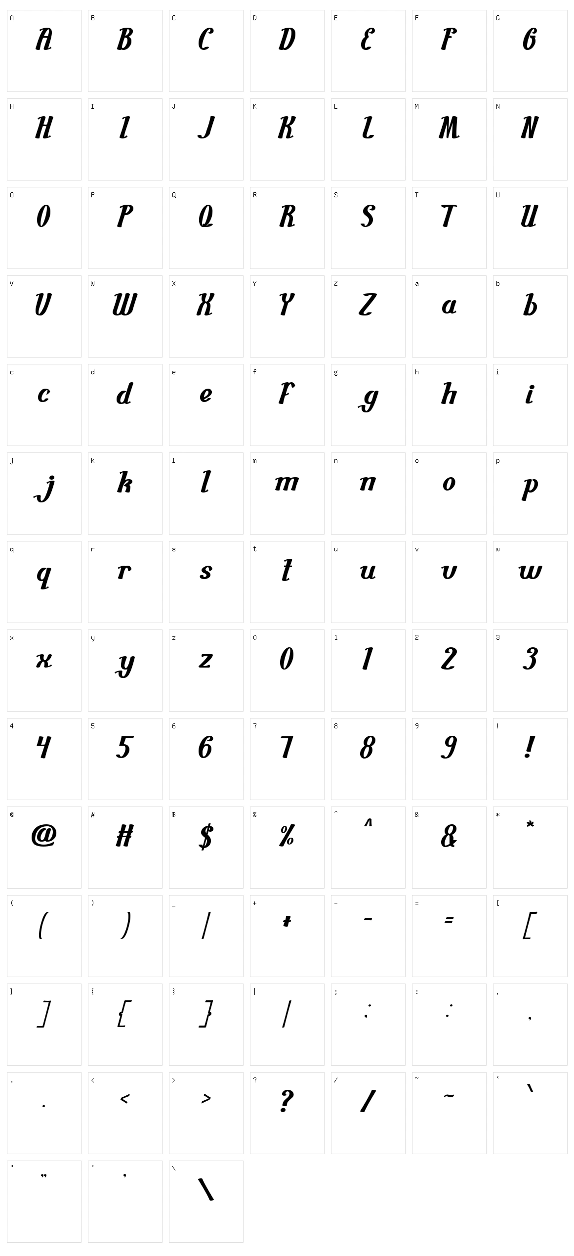 Guitar Rumble Character Set