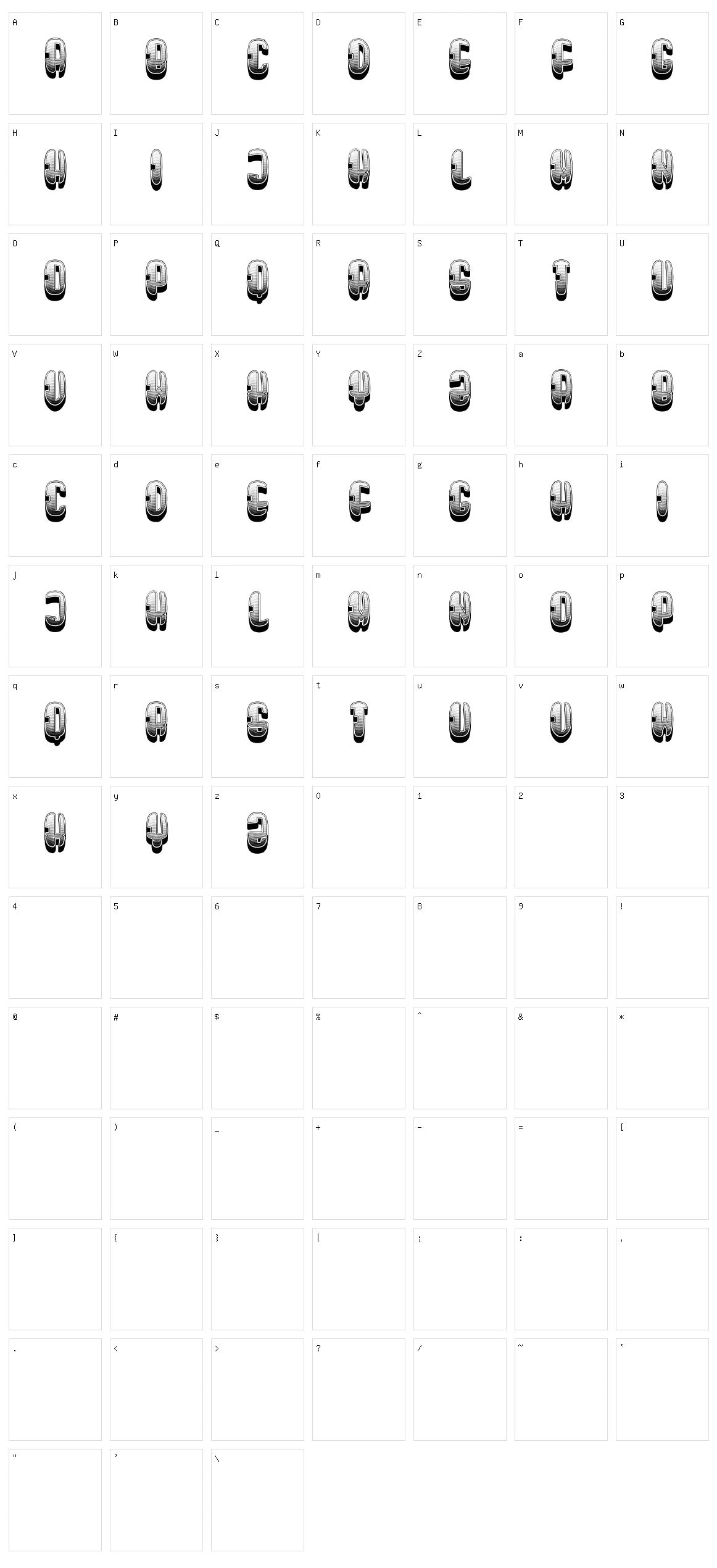 Gulliver Character Set