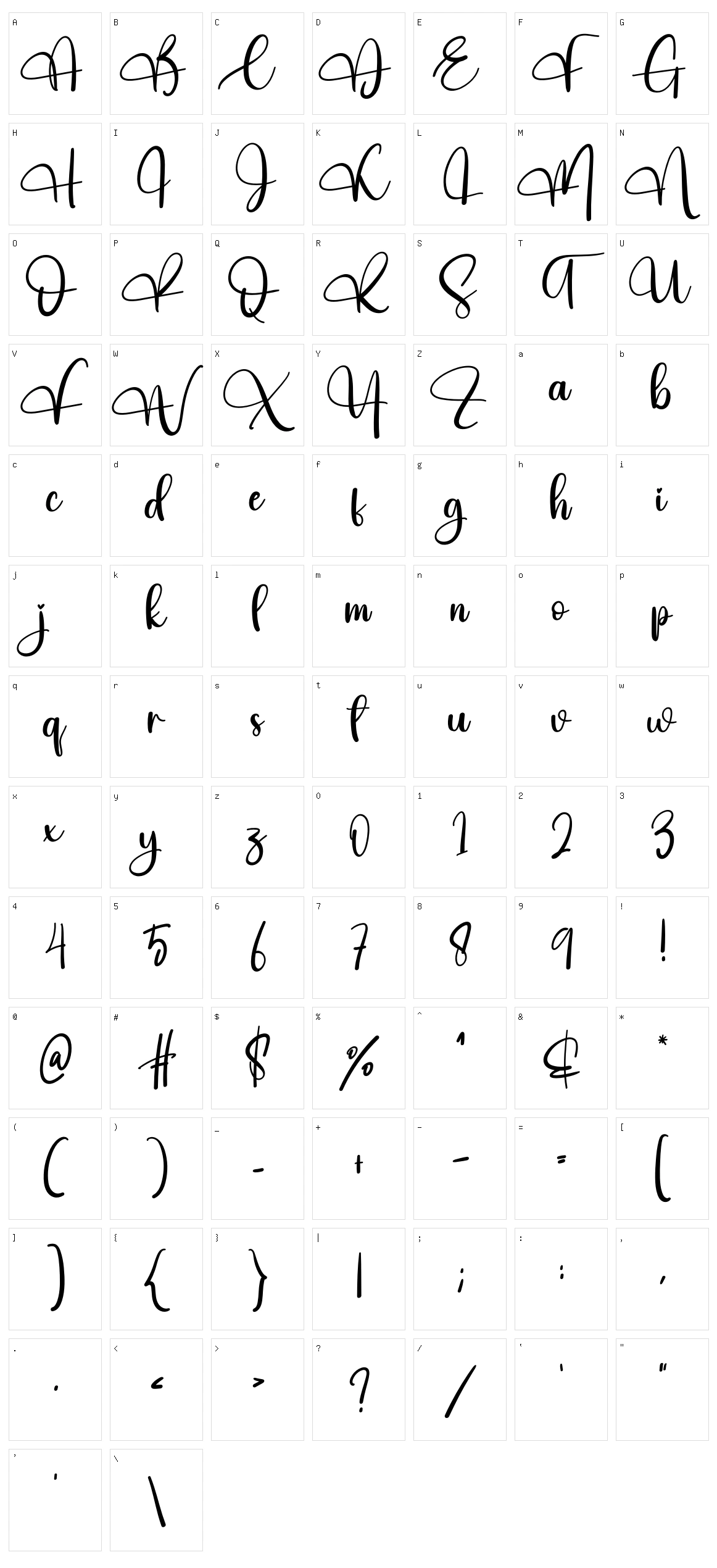 The Beach Character Set