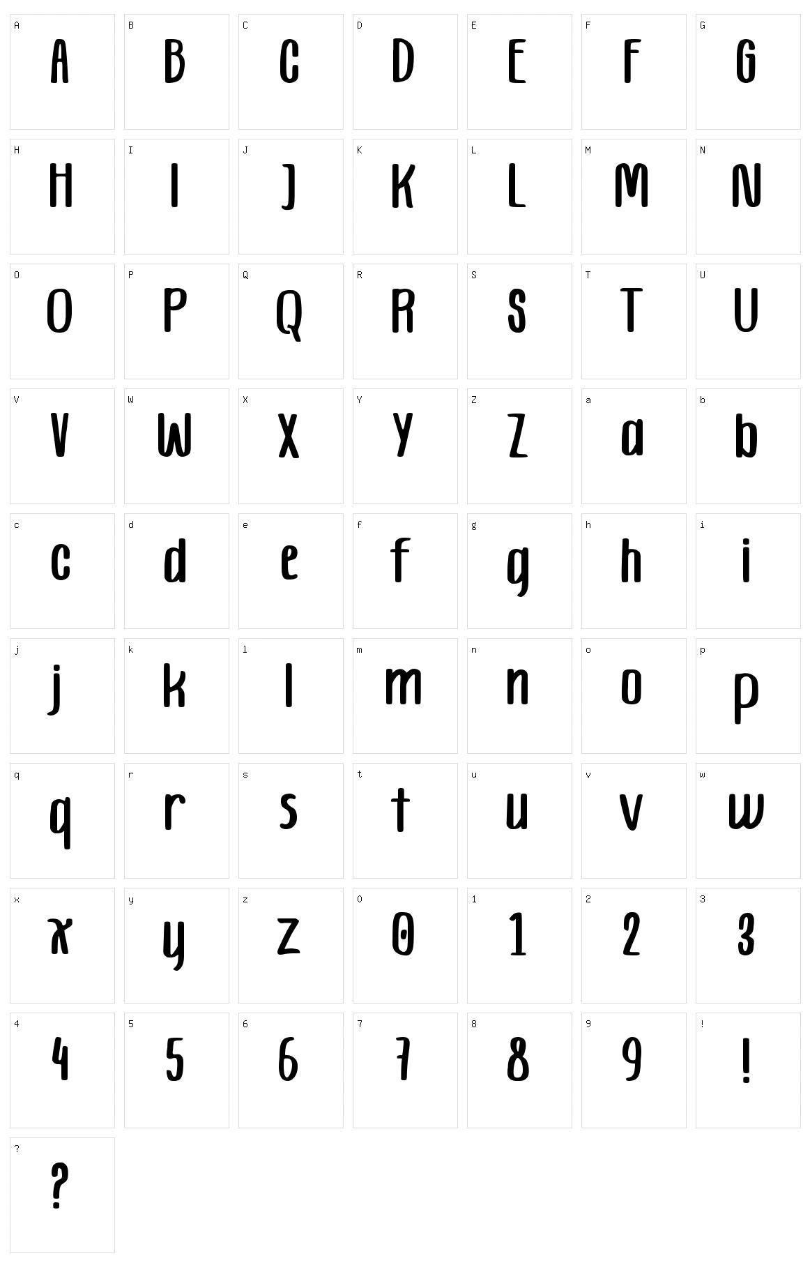 Homestay Character Set