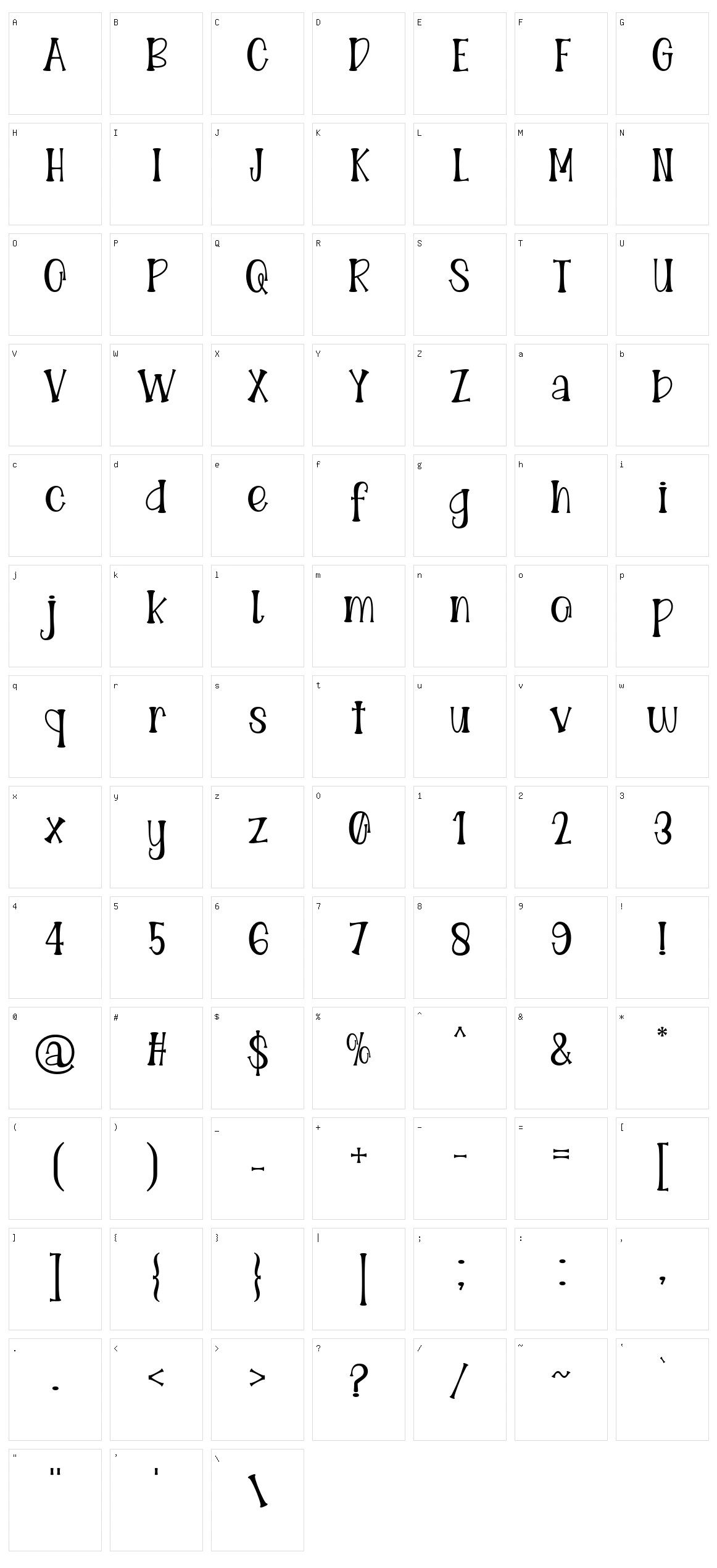 Idola Marito Character Set