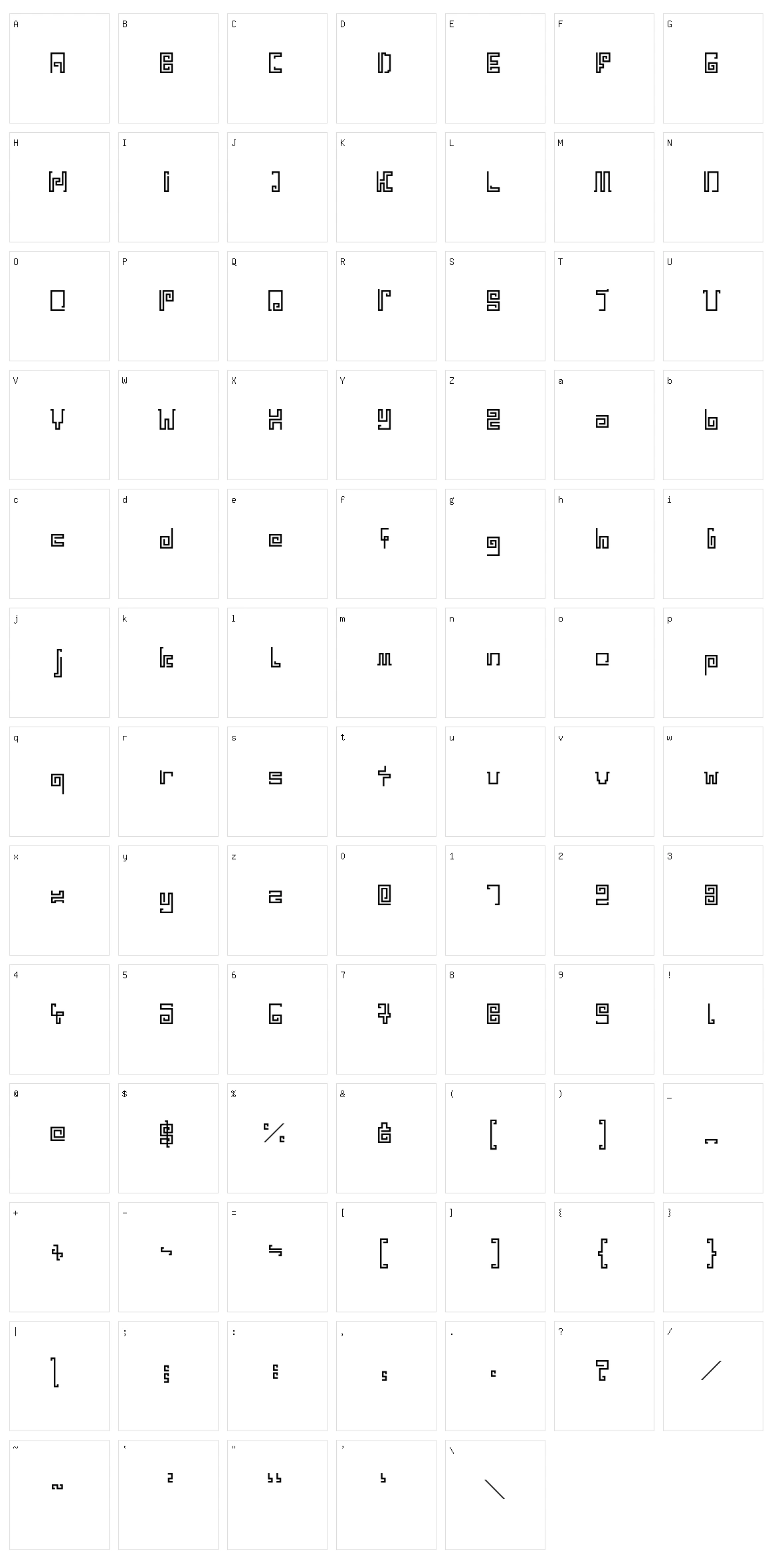 India Snake Pixel Labyrinth Game Character Set