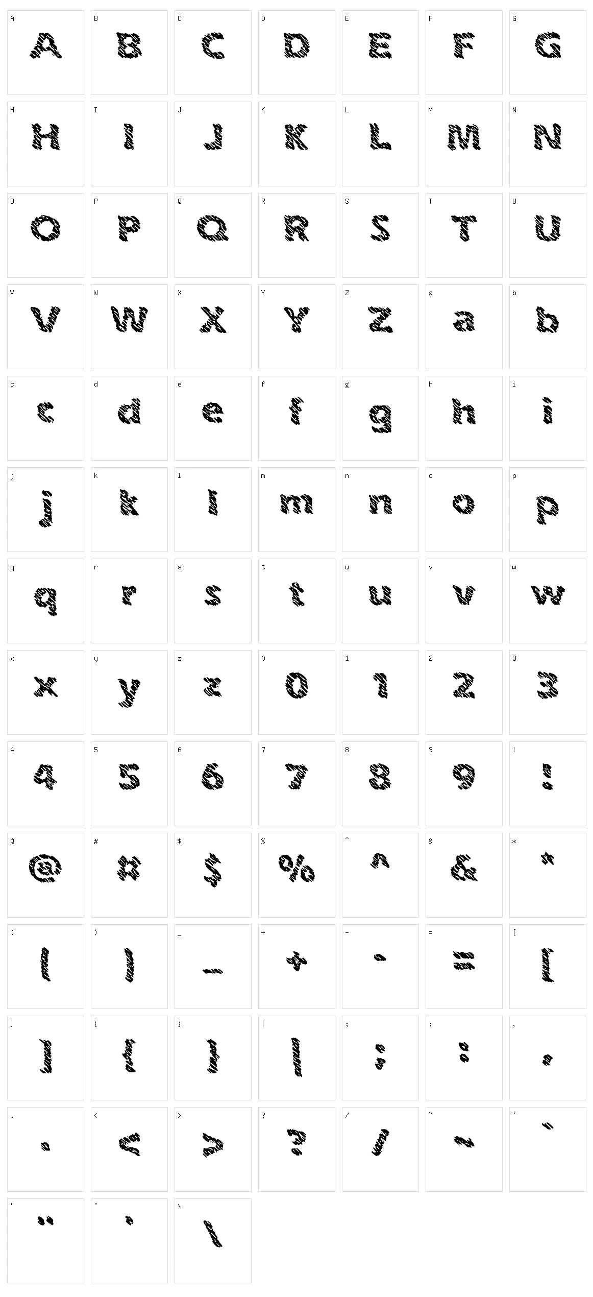 Ink Swipes BRK Character Set