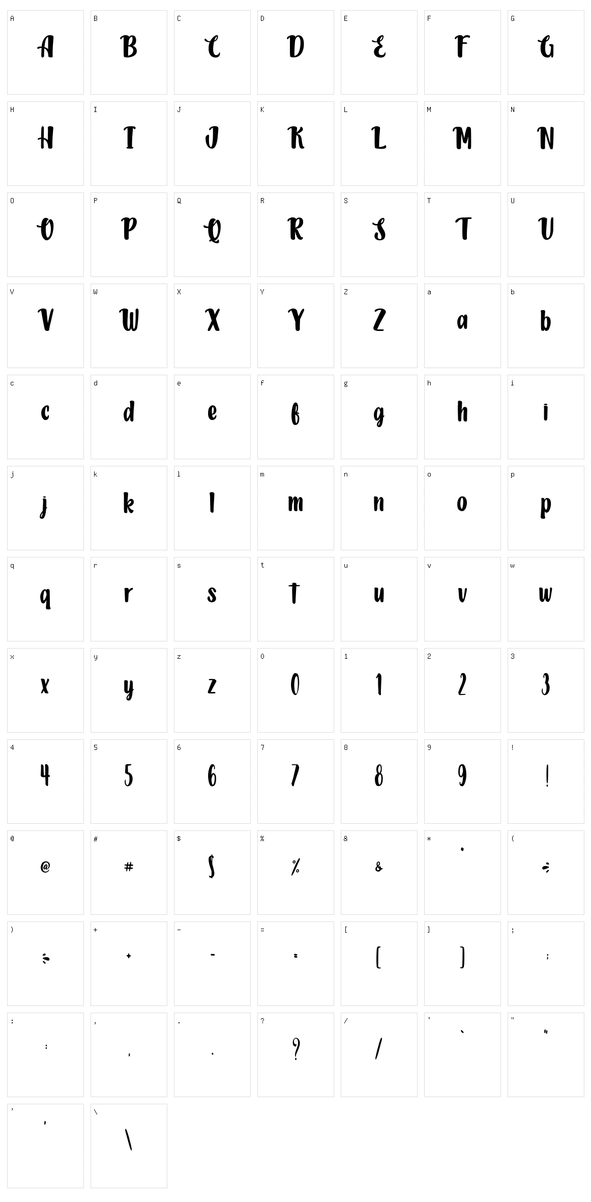 Jack Simba Character Set