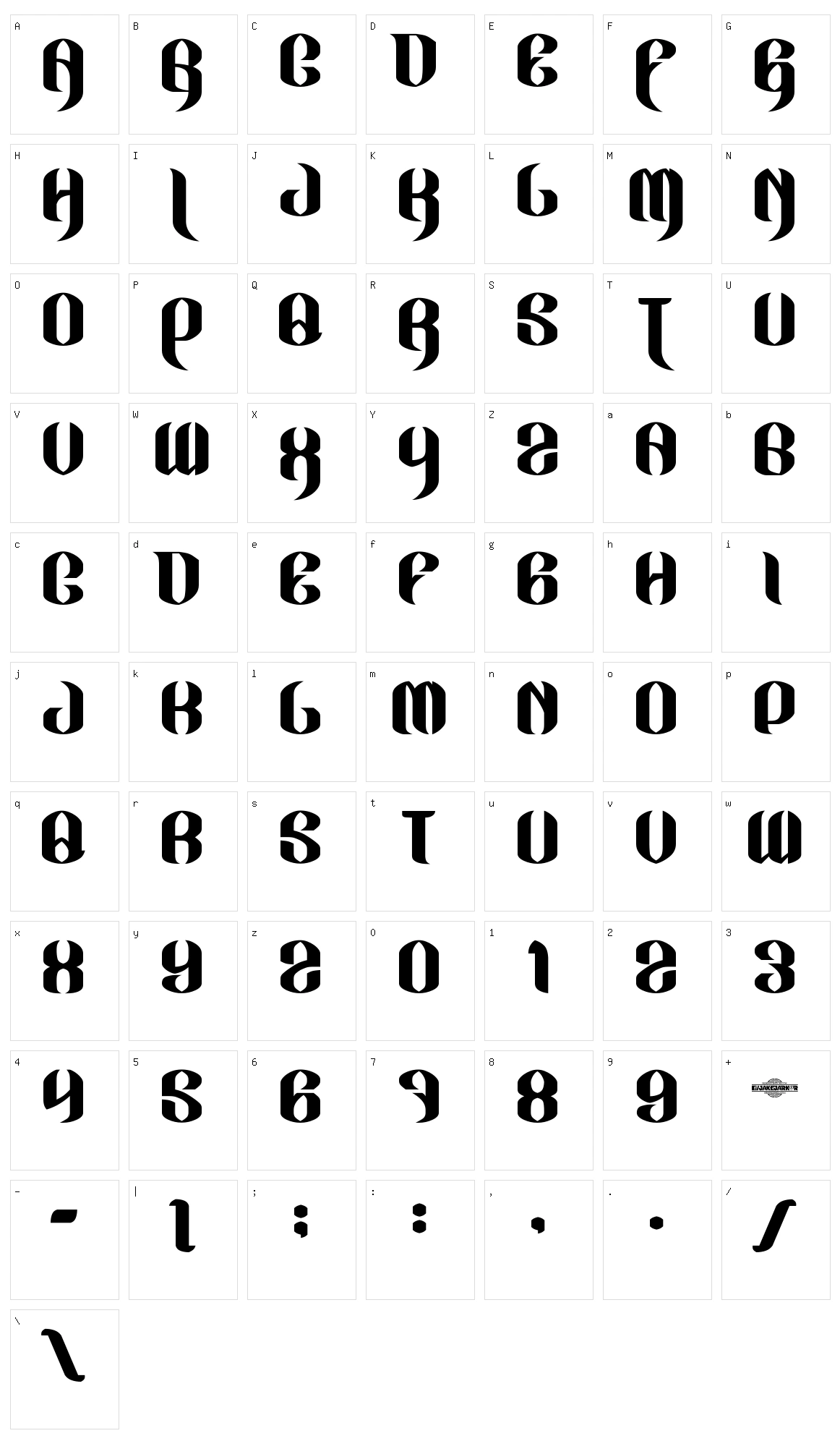 Jakejarkor Locura Character Set