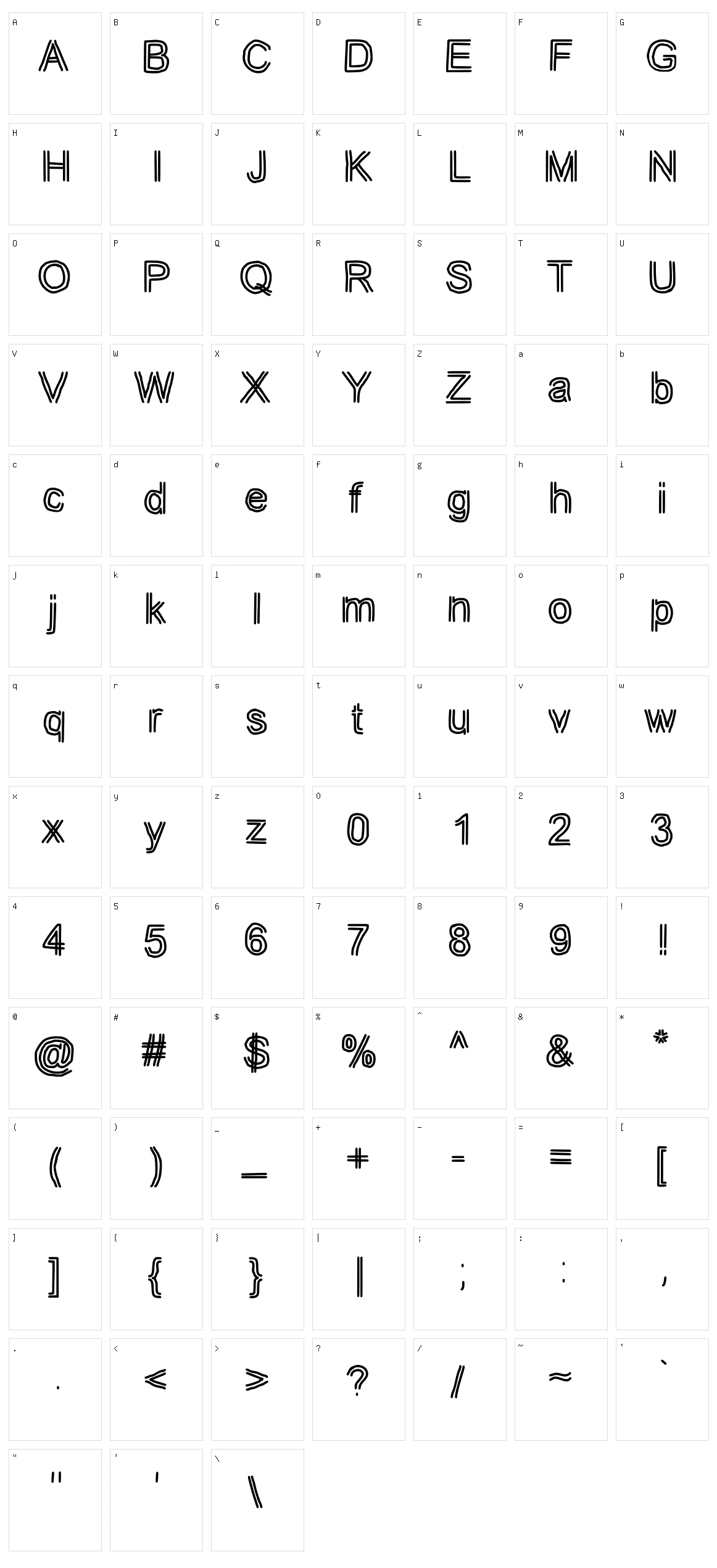 JD Tuline Character Set