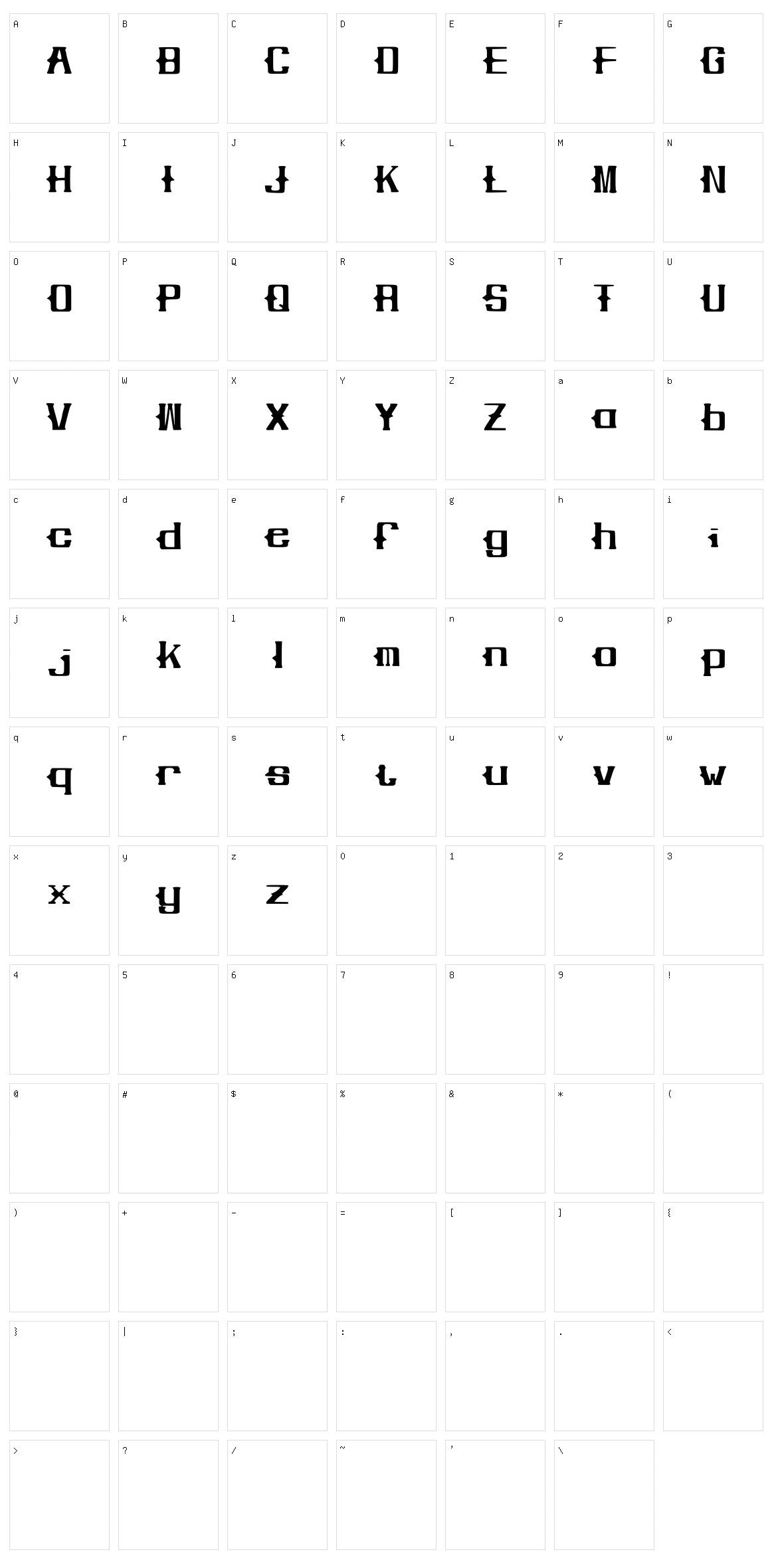 Jewell Character Set