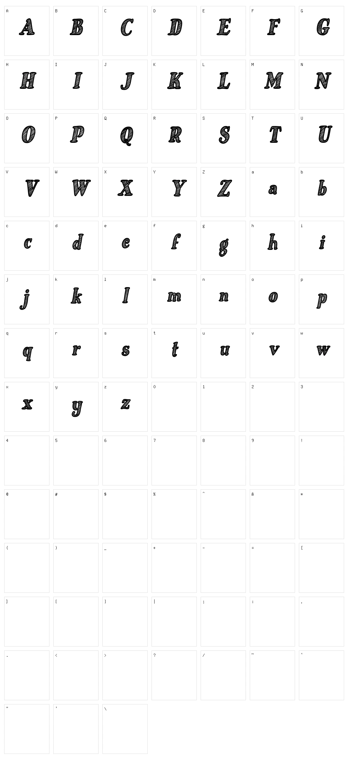 Just Mandrawn Character Set